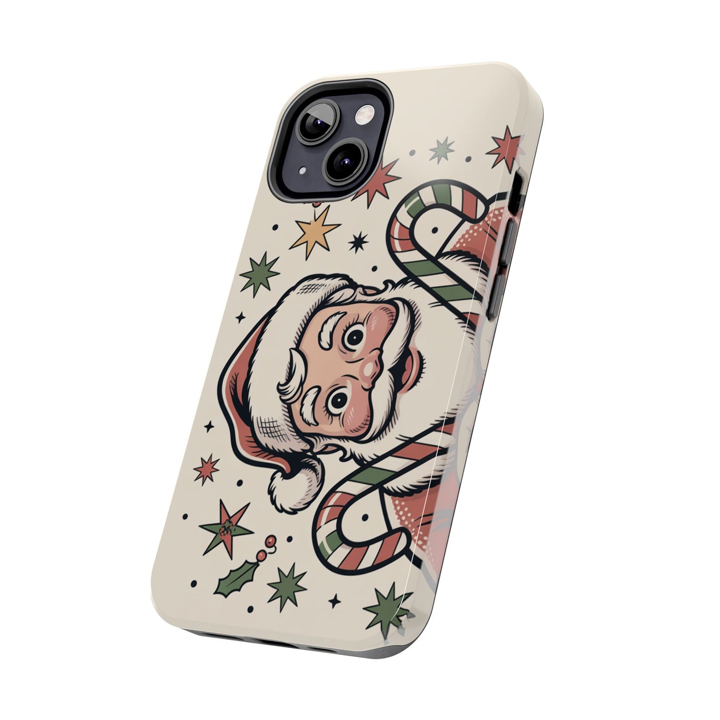 Retro Santa Tough Phone Case - Festive Holiday Design