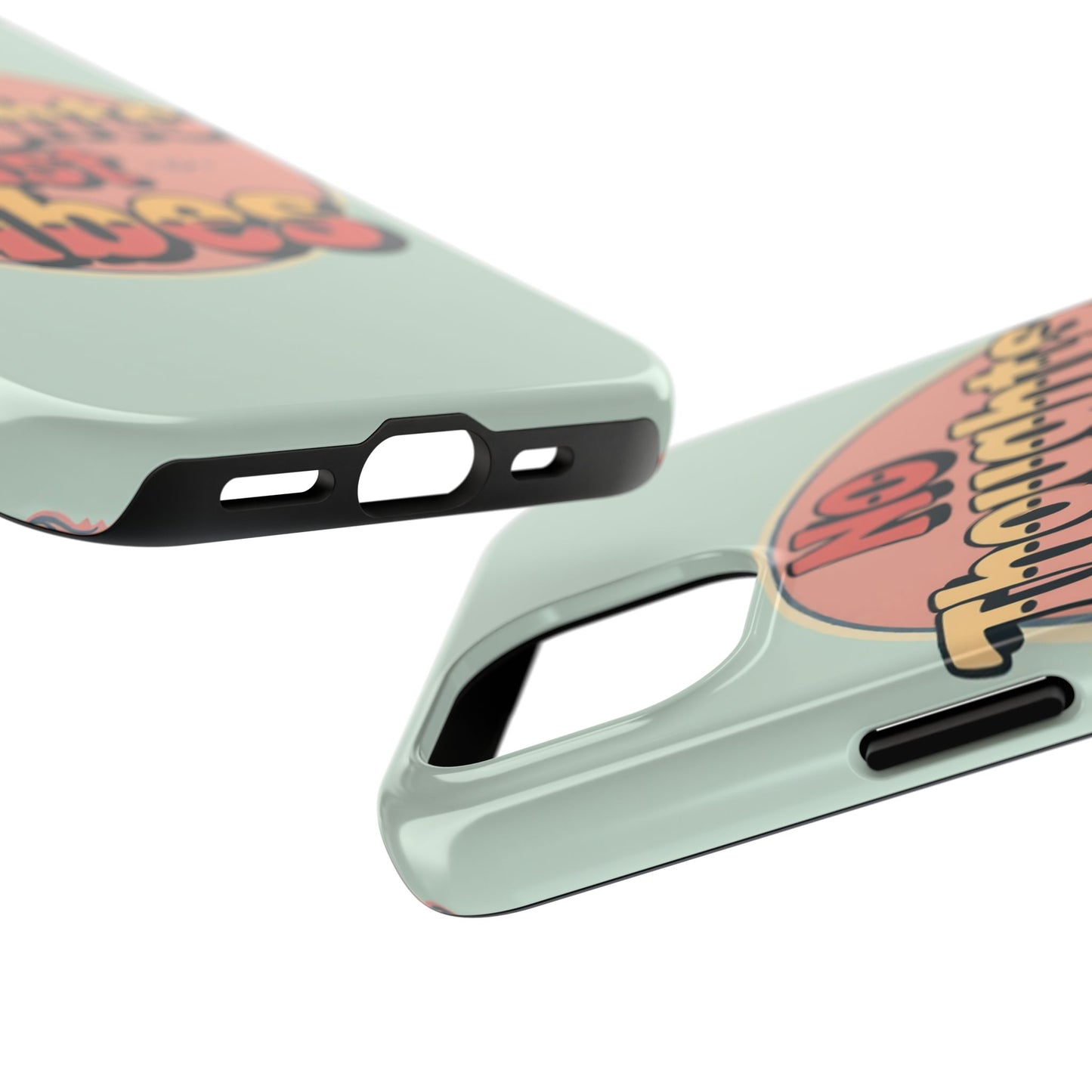 No Thoughts Just Vibes Phone Case - Fun Tough Phone Cover for Positive Energy