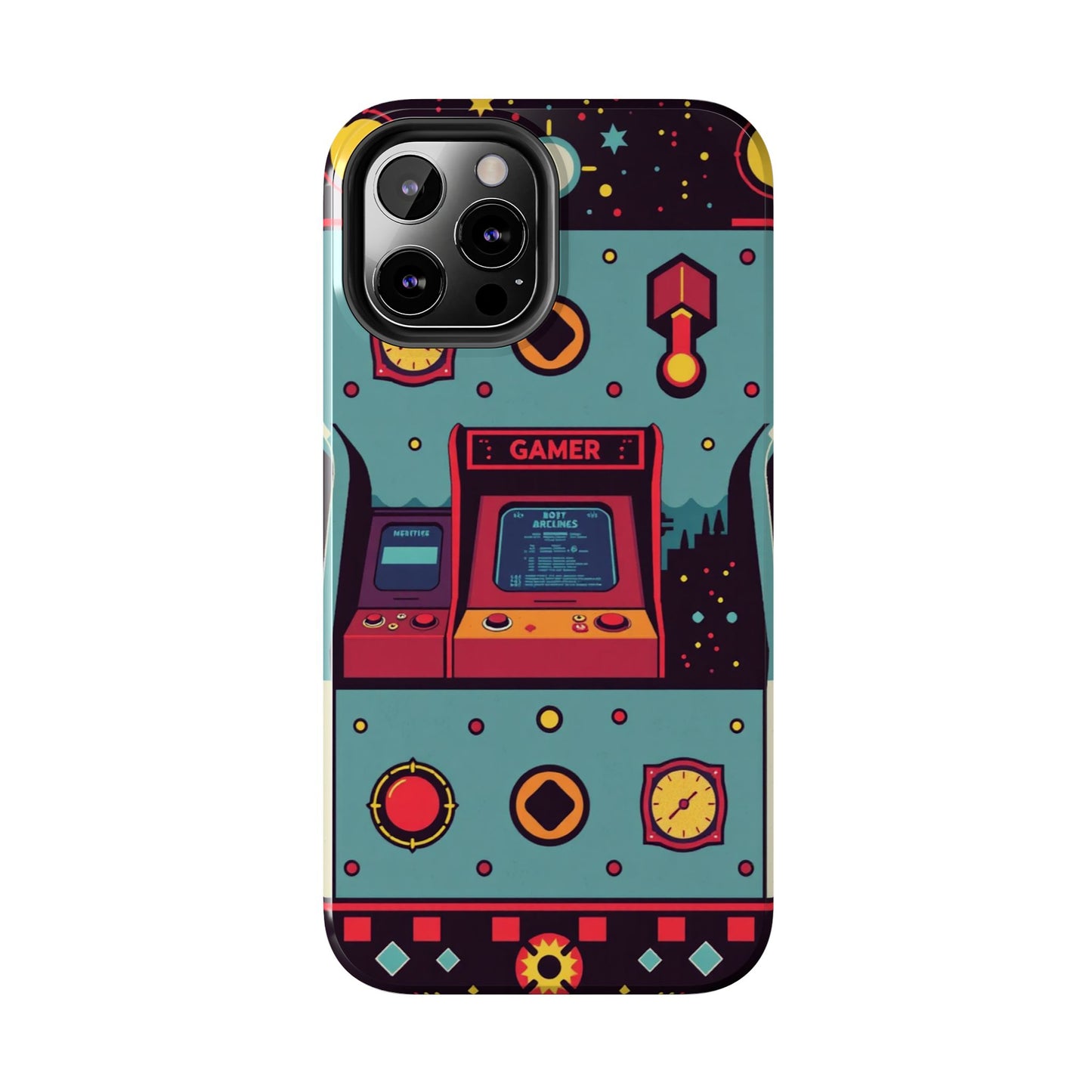Retro Gamer Tough Phone Case - Vibrant Arcade Design for Gaming Enthusiasts - for iPhone