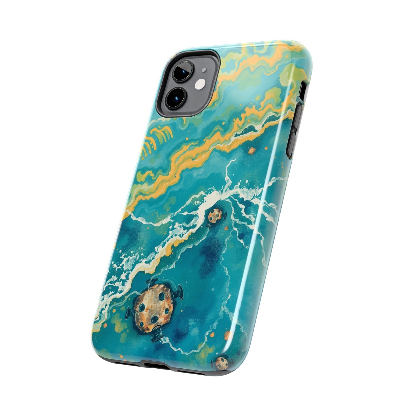Ocean Wave Tough Phone Case – Durable Protection with Abstract Art Design