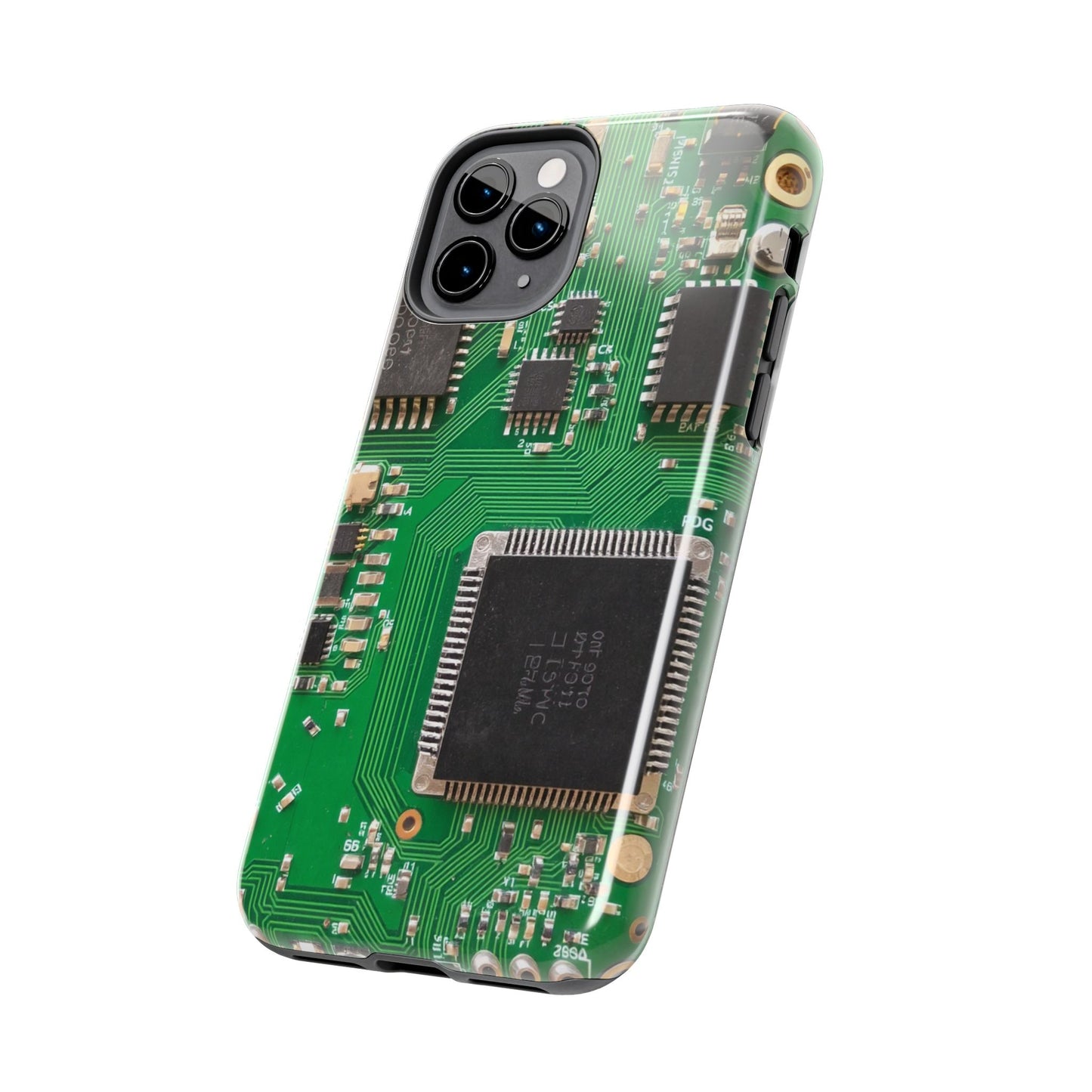 Circuit Board Tough Phone Case - Durable Tech Design