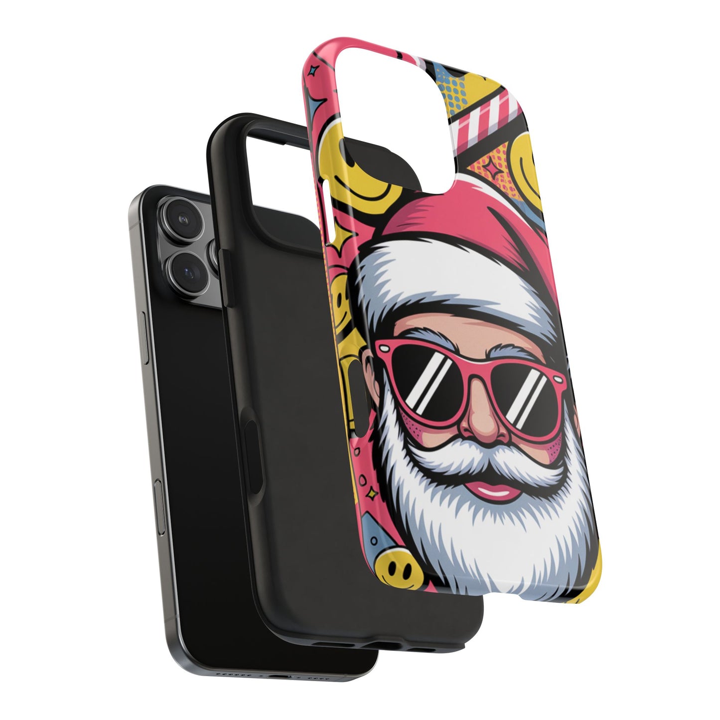 Pop Art Santa Sunglasses Tough Phone Case for Holiday Vibes