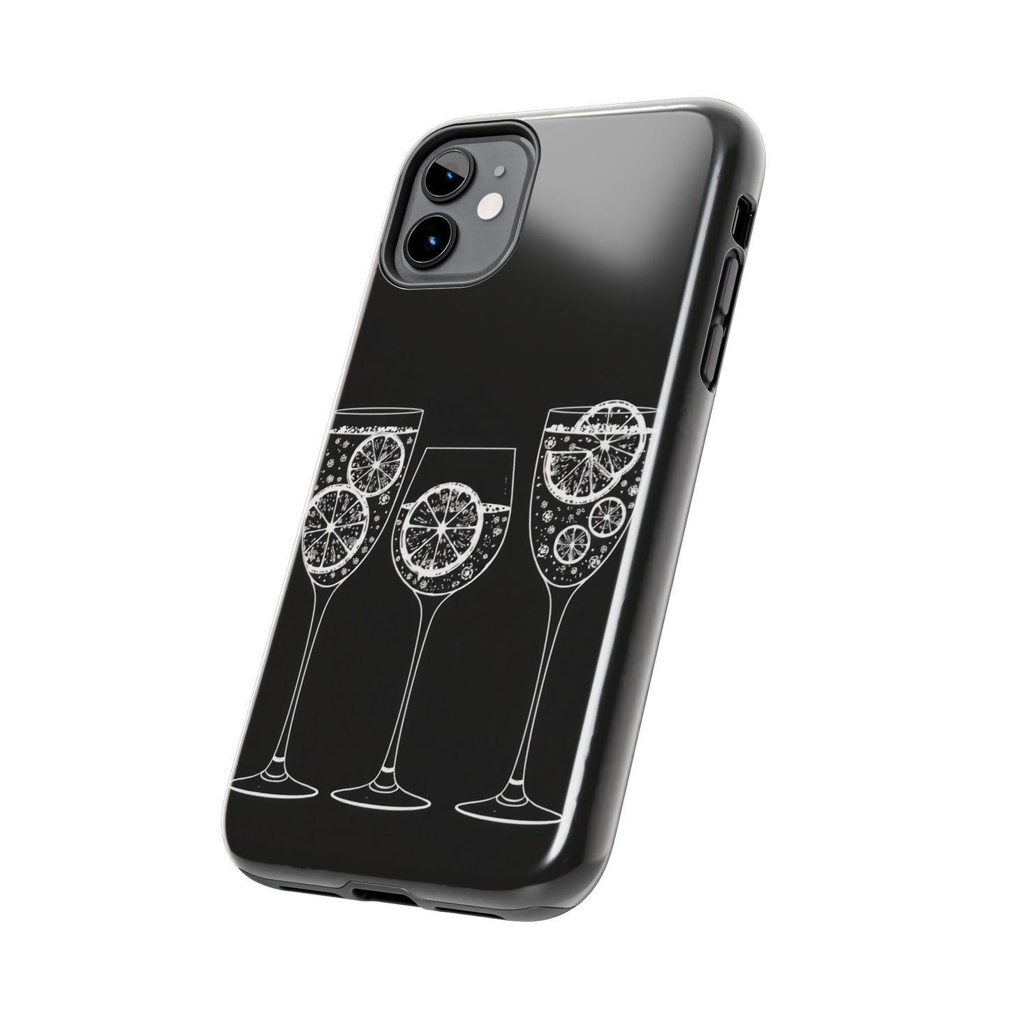 Stylish Tough Phone Cases with Citrus Glass Design, Protective Cases for Parties, Summer Events, and Everyday Use