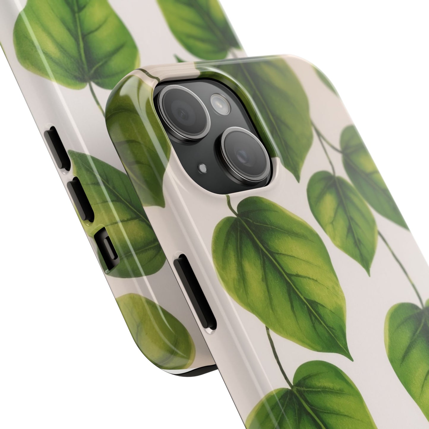 Tough Phone Cases with Green Leaf Design | Eco-Friendly Protection for Nature Lovers