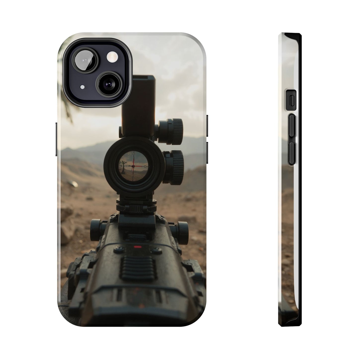 Tough Phone Case with Sniper Scope Design - Durable & Stylish Protection for Outdoors Enthusiasts