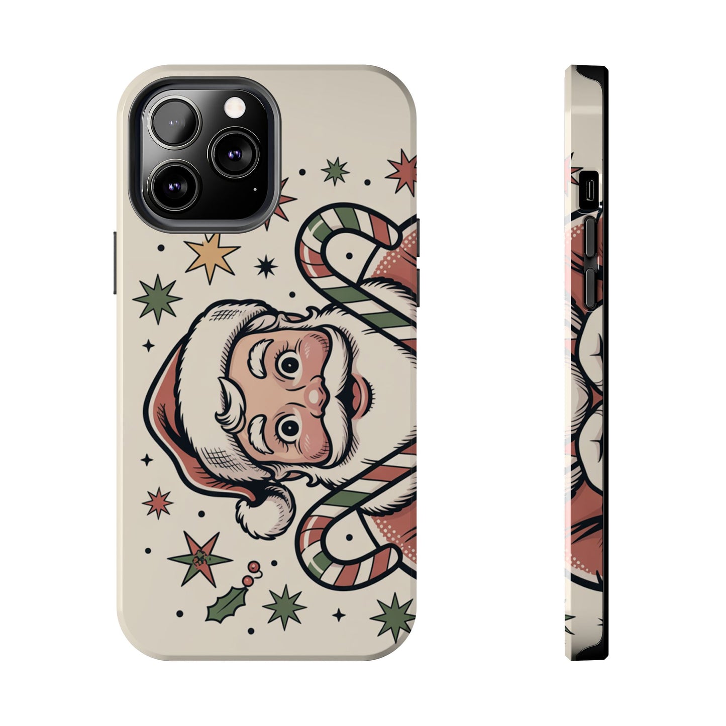 Retro Santa Tough Phone Case - Festive Holiday Design