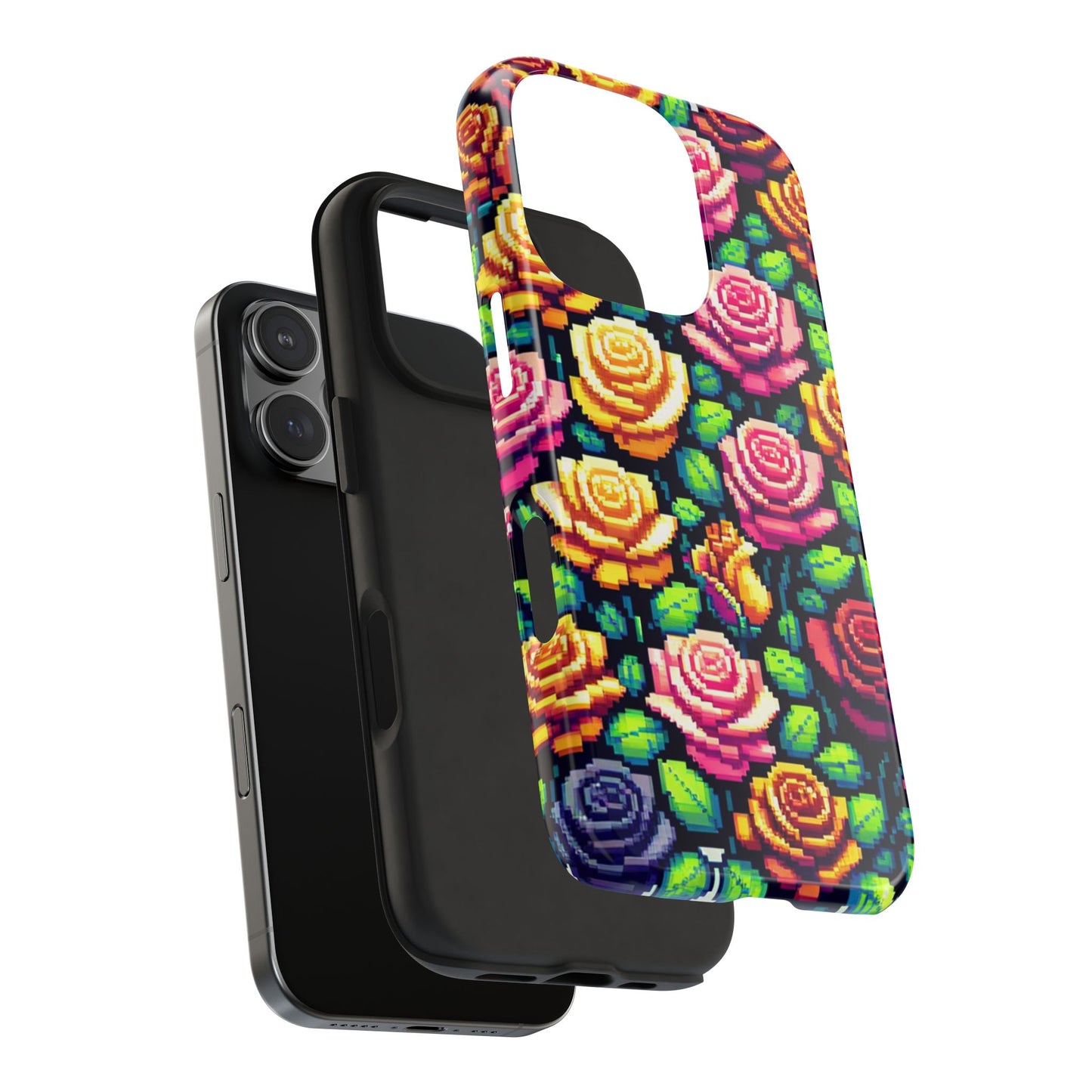 Vibrant Floral Tough Phone Case - Stylish Protection for Flower Lovers