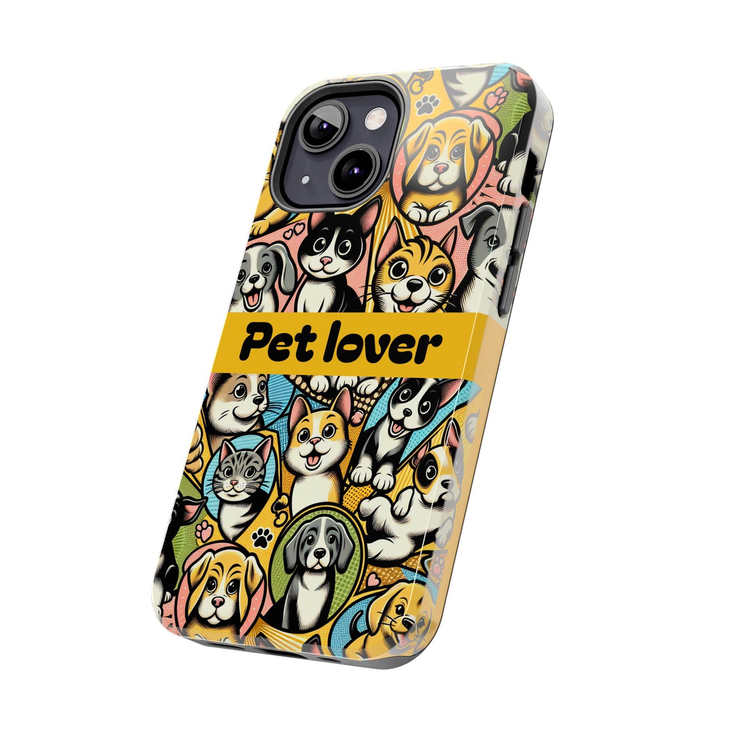 Pet Lover Tough Phone Case - Colorful Animal Design - for iPhone
