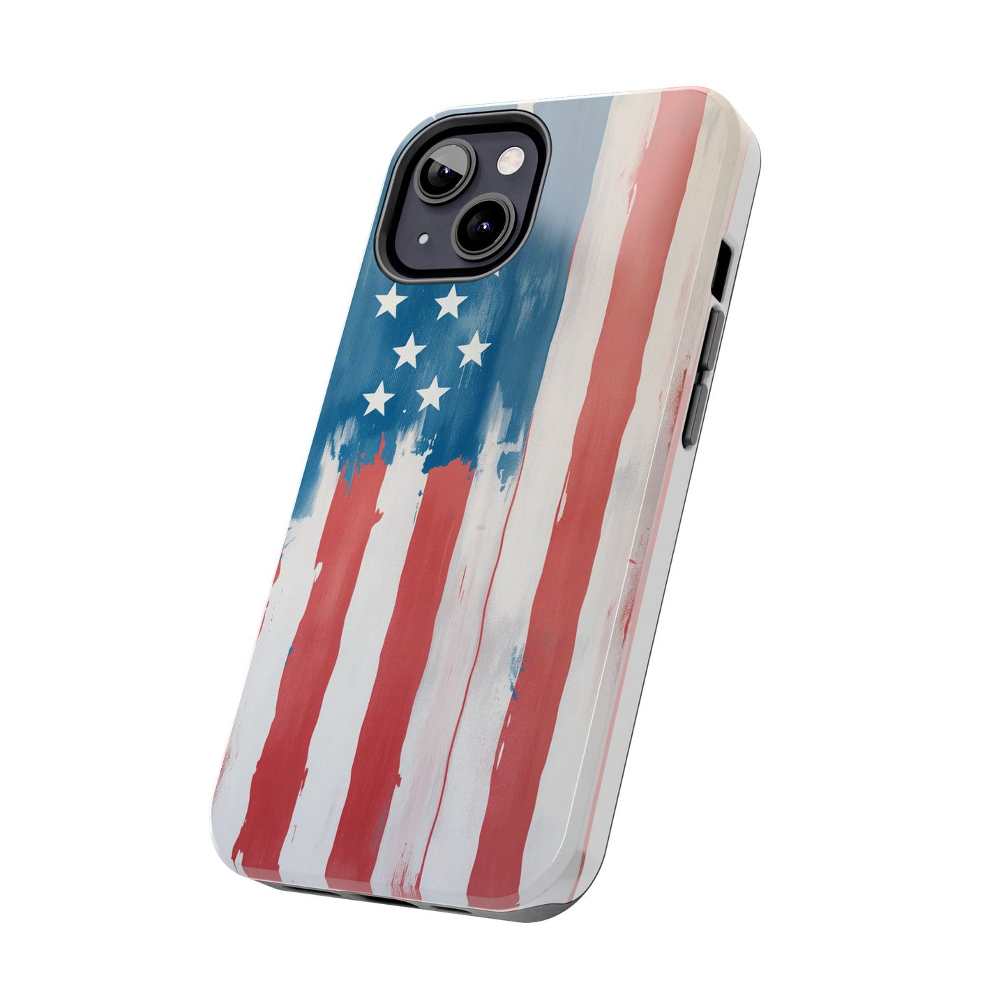 Patriotic Tough Phone Cases - Abstract USA Flag Design for Durable Protection - for iPhone