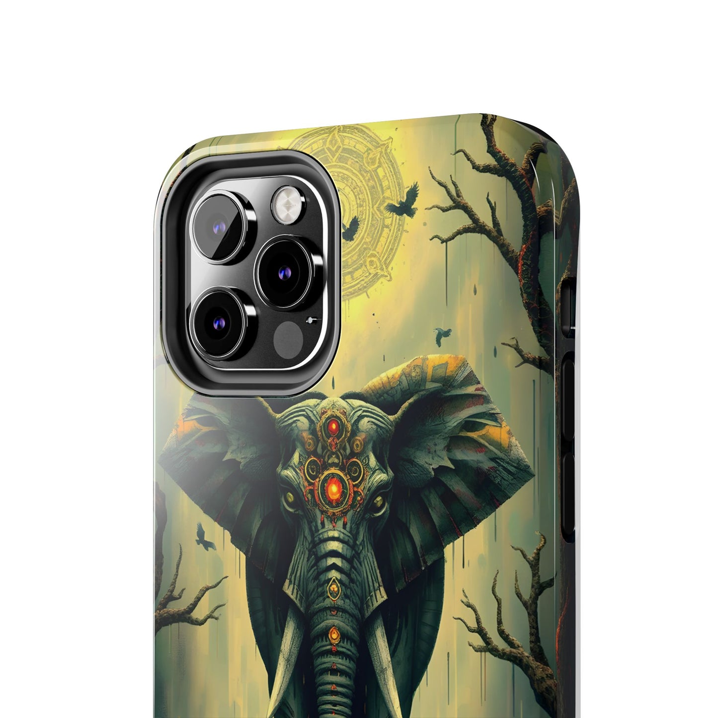 Mystical Forest Elephant Tough Phone Case | Vibrant Design for Nature Lovers - for iPhone
