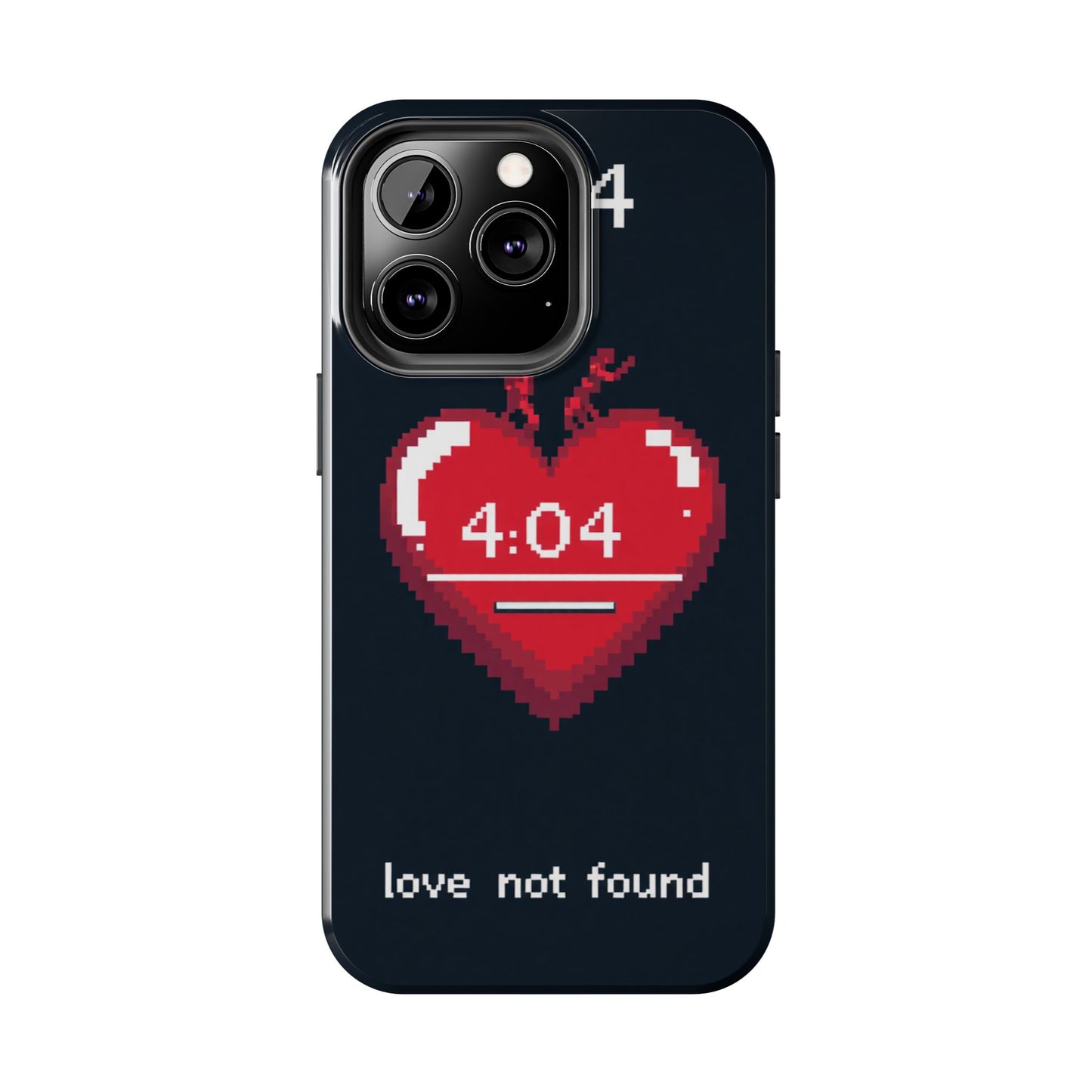Vintage Pixel Heart Tough Phone Case - "404 Love Not Found" Design