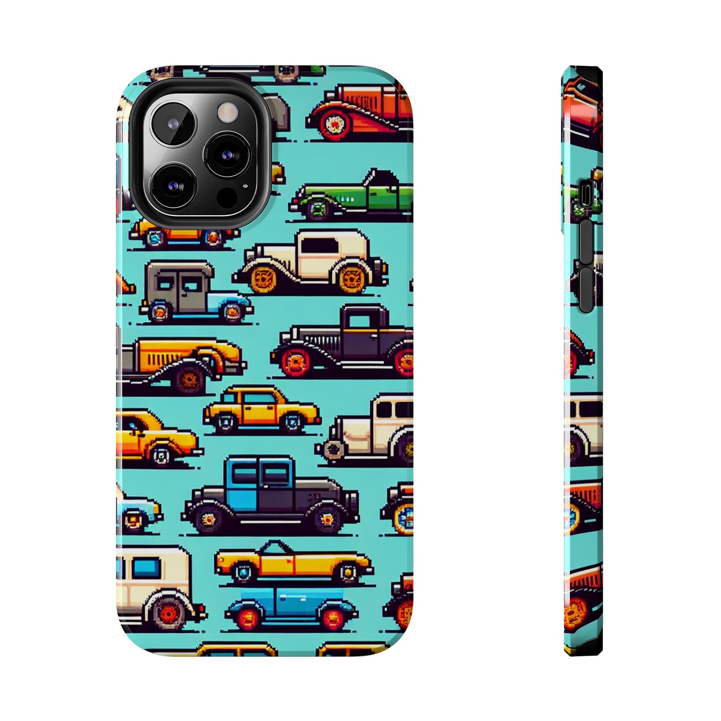 Retro Car Pixel Art Tough Phone Case - Durable & Stylish Protection - for iPhone