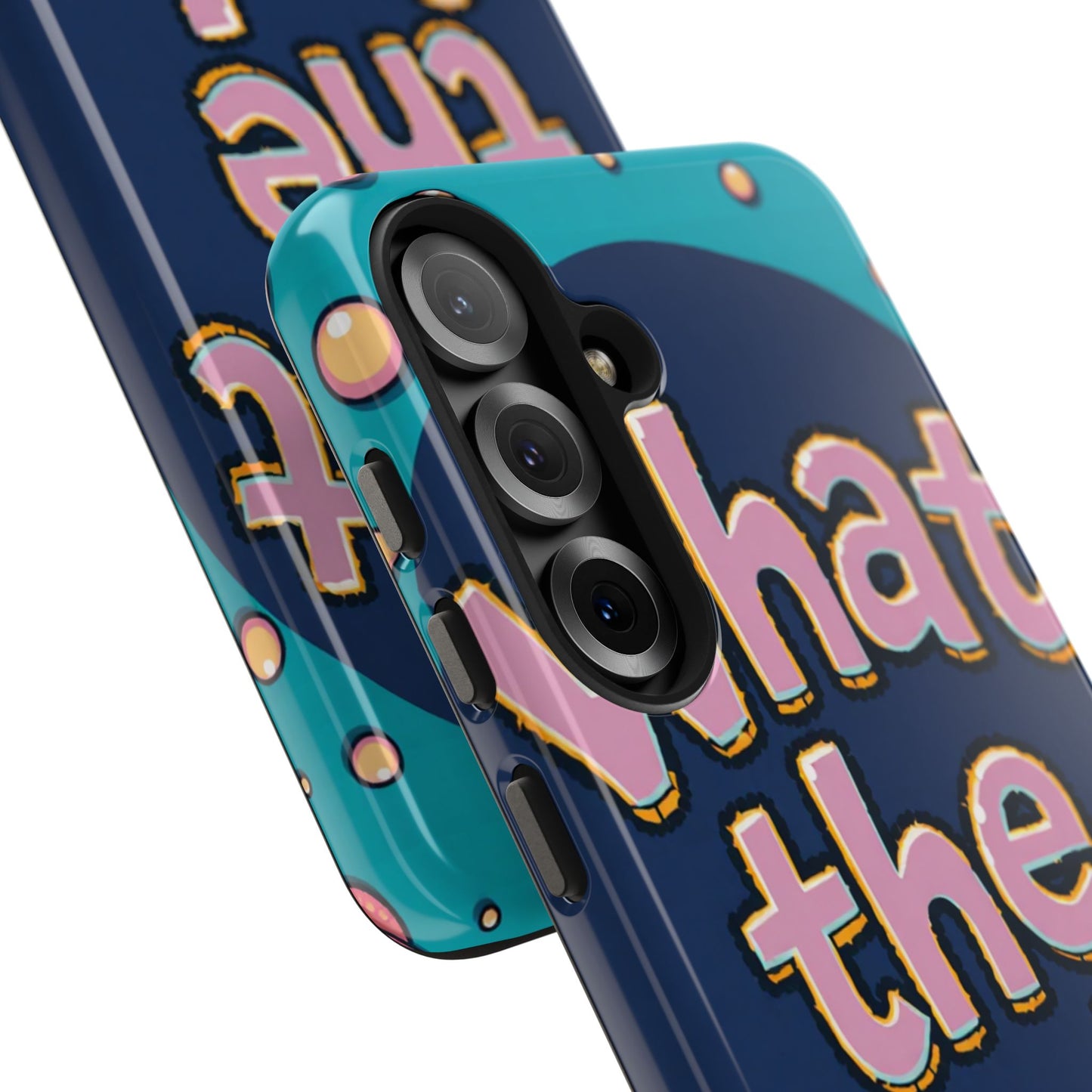 Playful Tough Phone Case - "What the Fish" Design