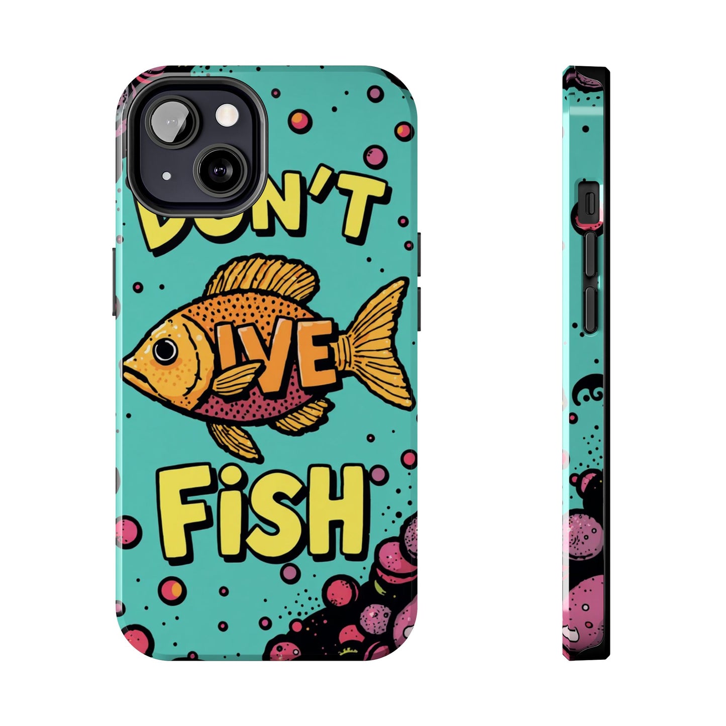 Catchy Fish-Themed Tough Phone Cases, Unique Gift for Fish Lovers, Durable Protection for Phones, Fun Aquatic Design, Ideal for Holidays