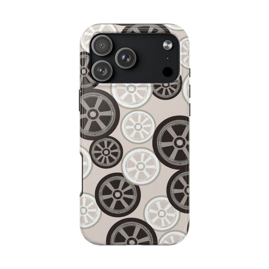 Racing Wheel Design Tough Phone Case – Durable Protection for Automotive Enthusiasts