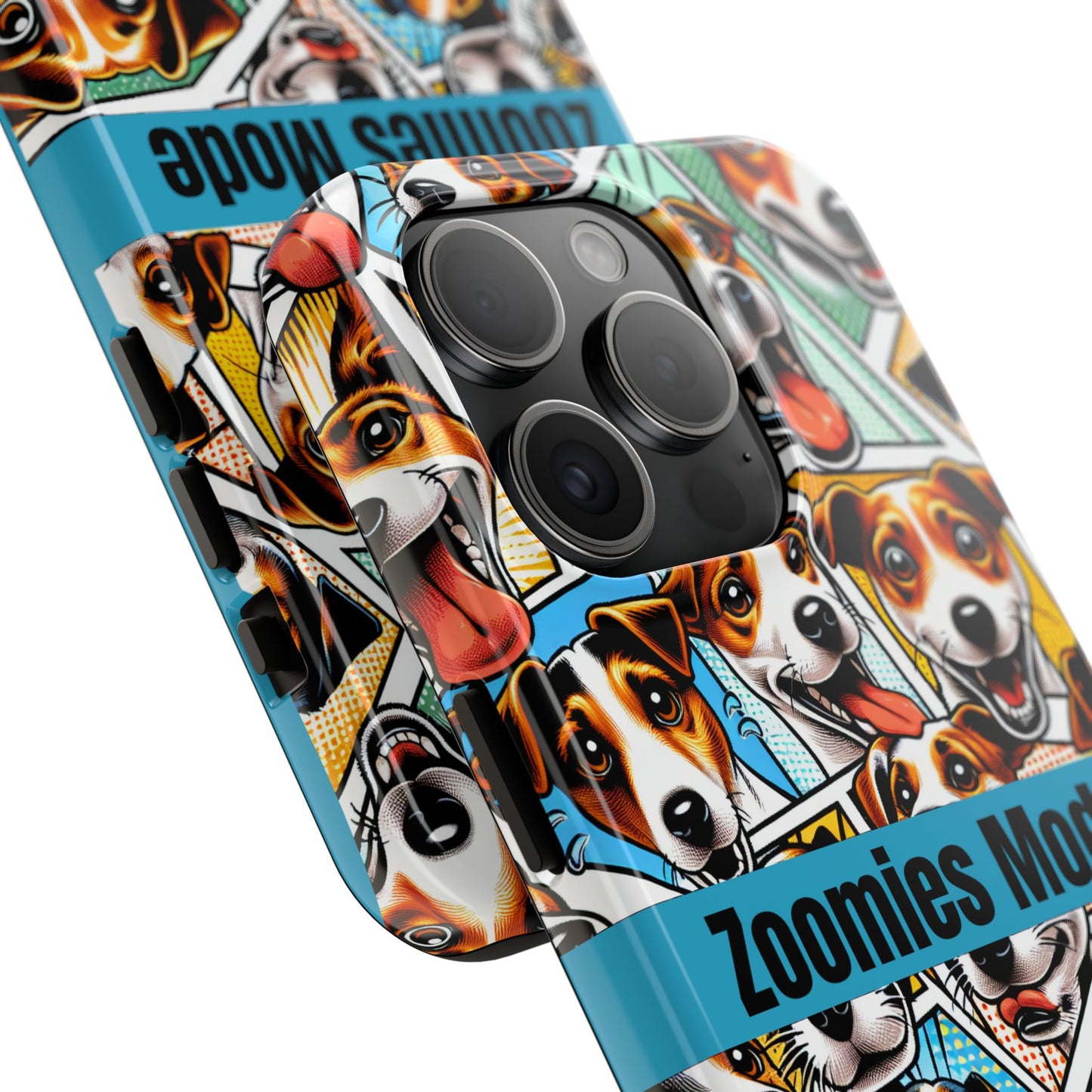 Zoomies Mode Jack Russell Tough Phone Case - Fun Dog Design Case for iPhone