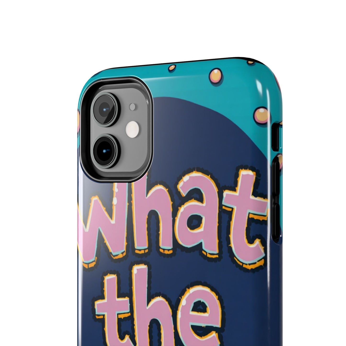 Playful Tough Phone Case - "What the Fish" Design