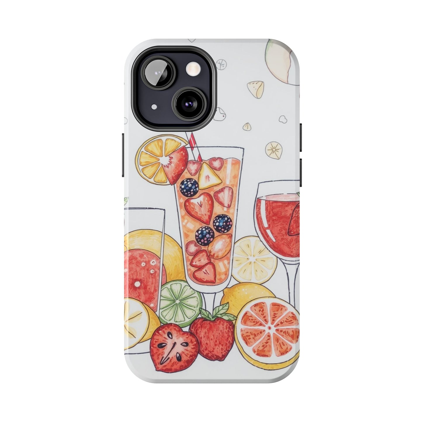 Colorful Fruit Cocktail Tough Phone Case - Perfect for Summer Vibes