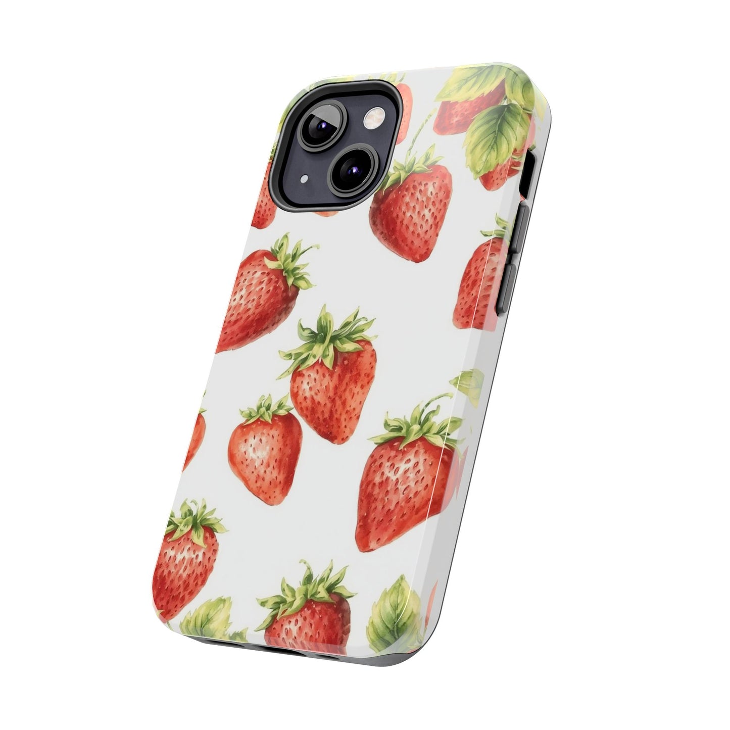 Strawberry Tough Phone Case - Durable Protection with a Fresh Design - for iPhone