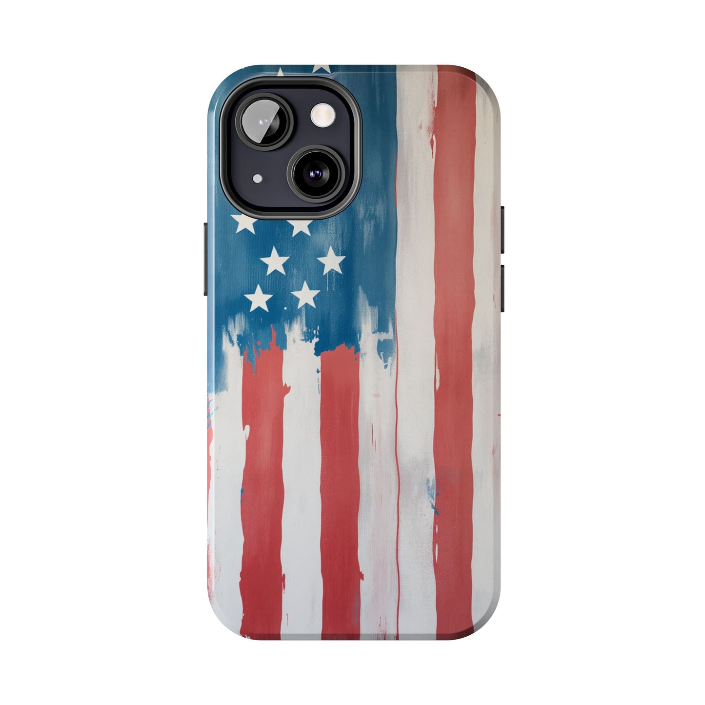 Patriotic Tough Phone Cases - Abstract USA Flag Design for Durable Protection - for iPhone