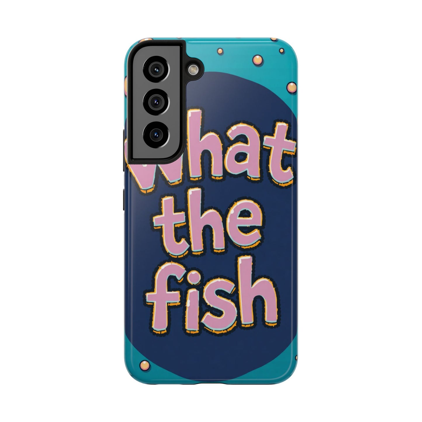 Playful Tough Phone Case - "What the Fish" Design