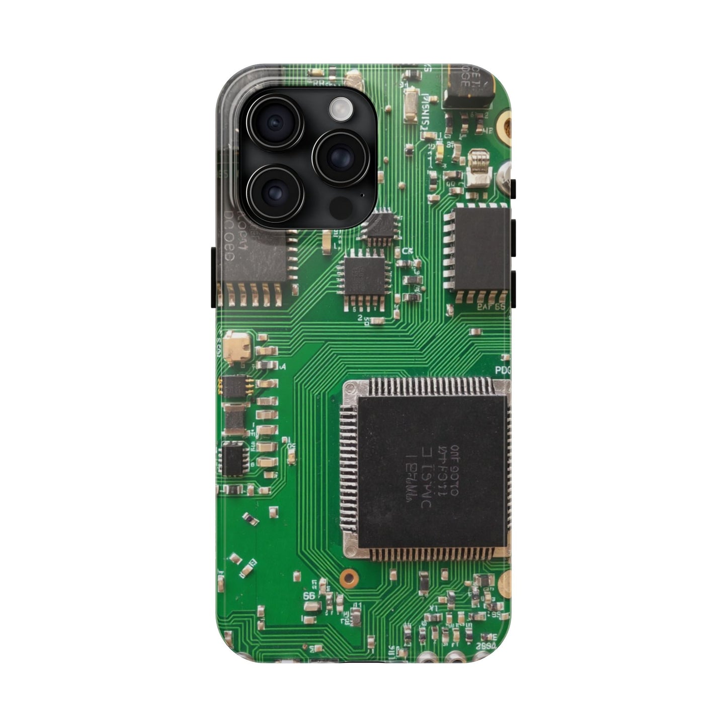 Circuit Board Tough Phone Case - Durable Tech Design