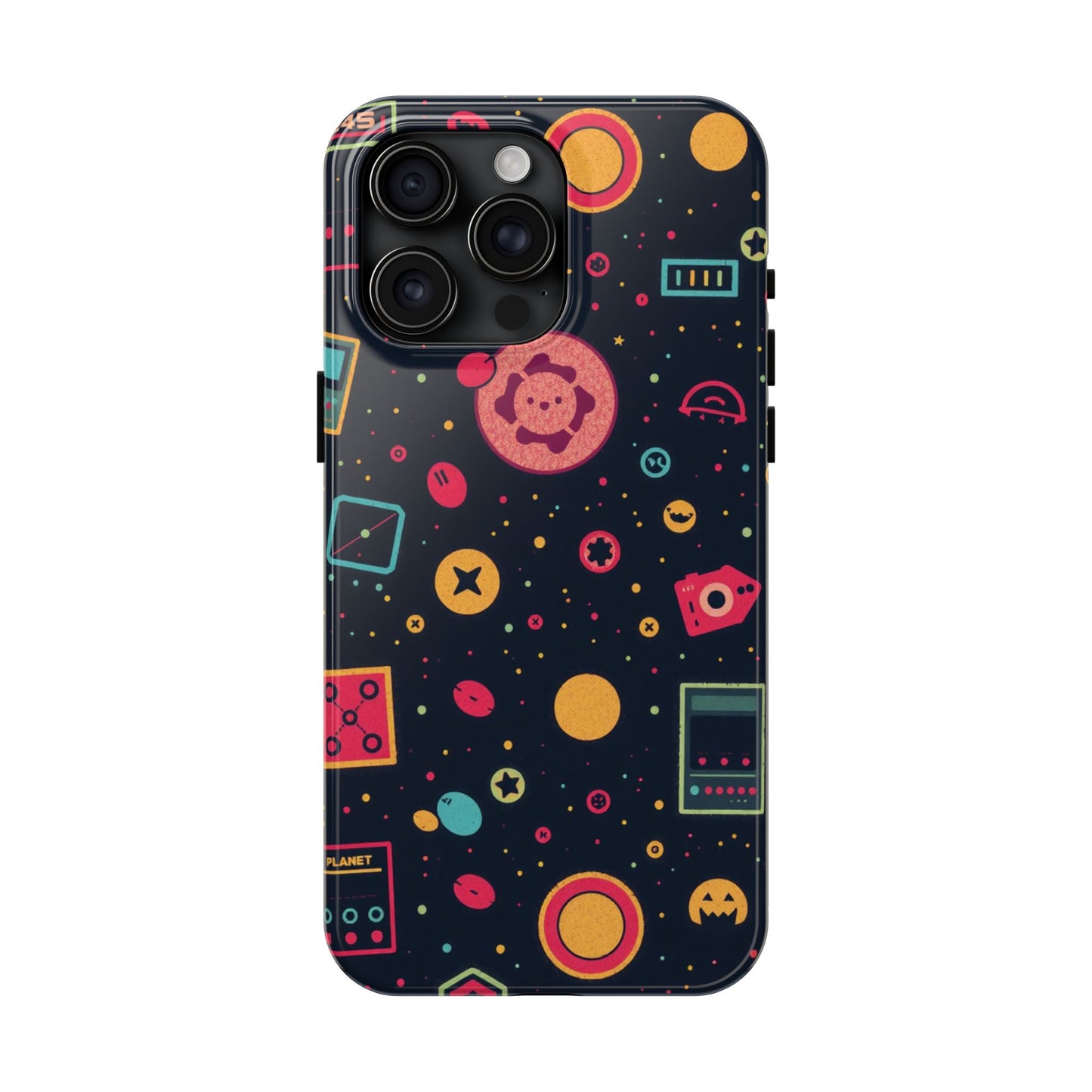 Colorful Space-Themed Tough Phone Case - Fun & Durable Protection for All Ages - for iPhone