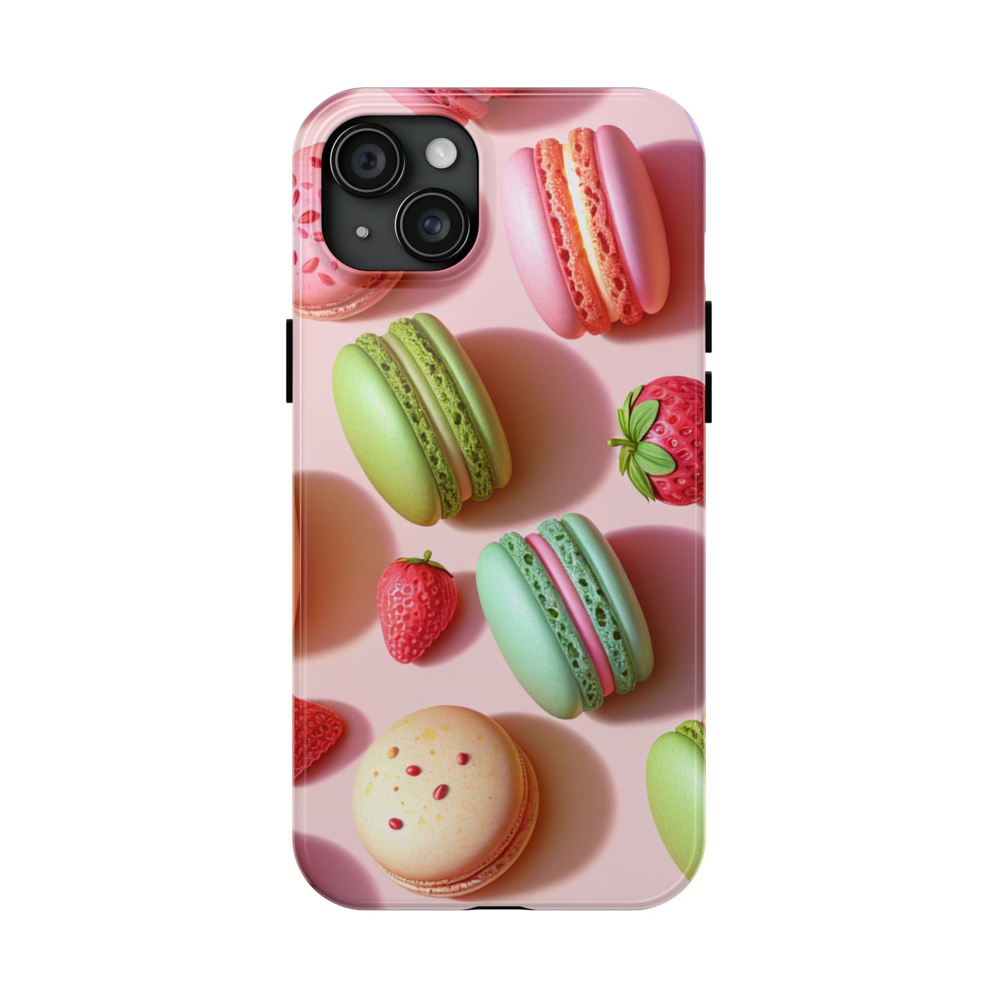 Macaron-Inspired Tough Phone Cases - Colorful Sweet Design - for iPhone