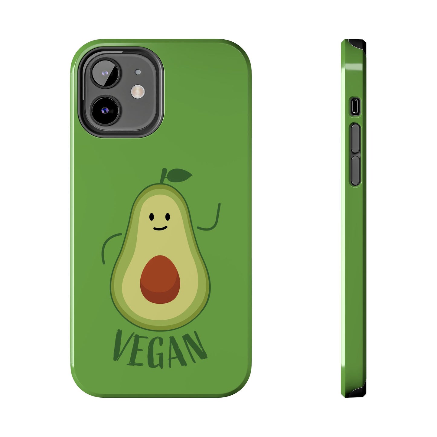 Vegan Avocado Tough Phone Case - Cute & Durable Phone Cover - for iPhone