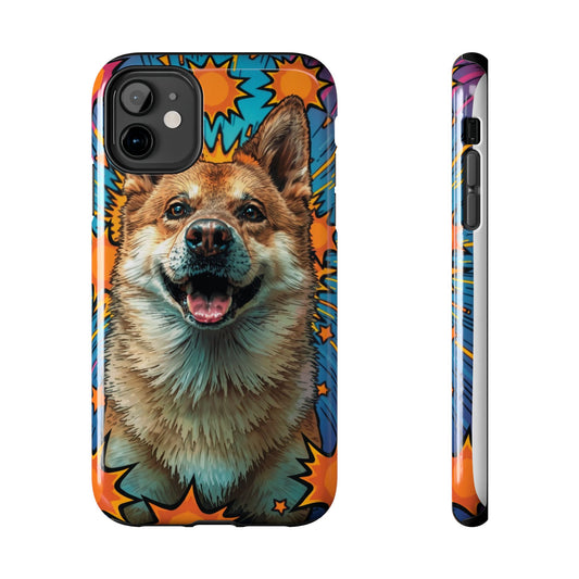 Vibrant Corgi Tough Phone Case - Fun Design for Pet Lovers