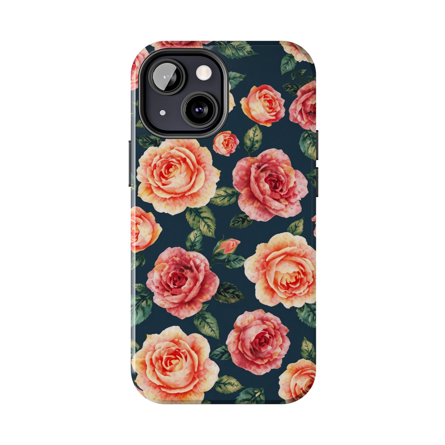 Floral Tough Phone Cases - Durable & Stylish New Age Rose Design - for iPhone