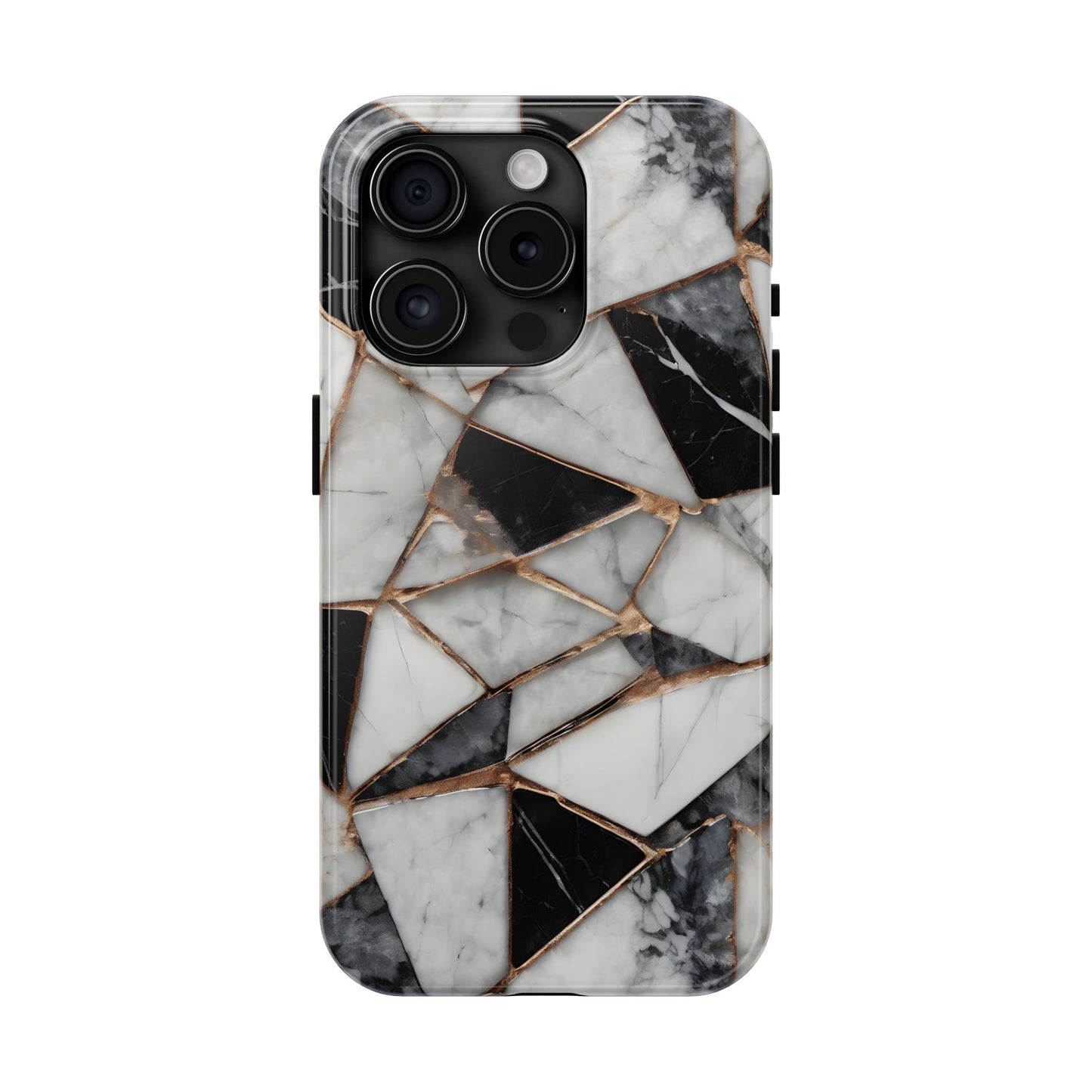 Elegant Marble Tough Phone Case - Stylish Protection for iPhone