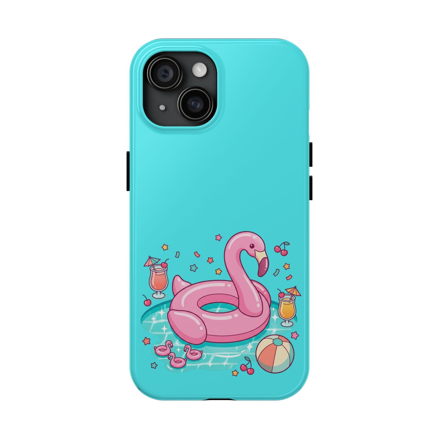 Flamingo Pool Party iPhone Case