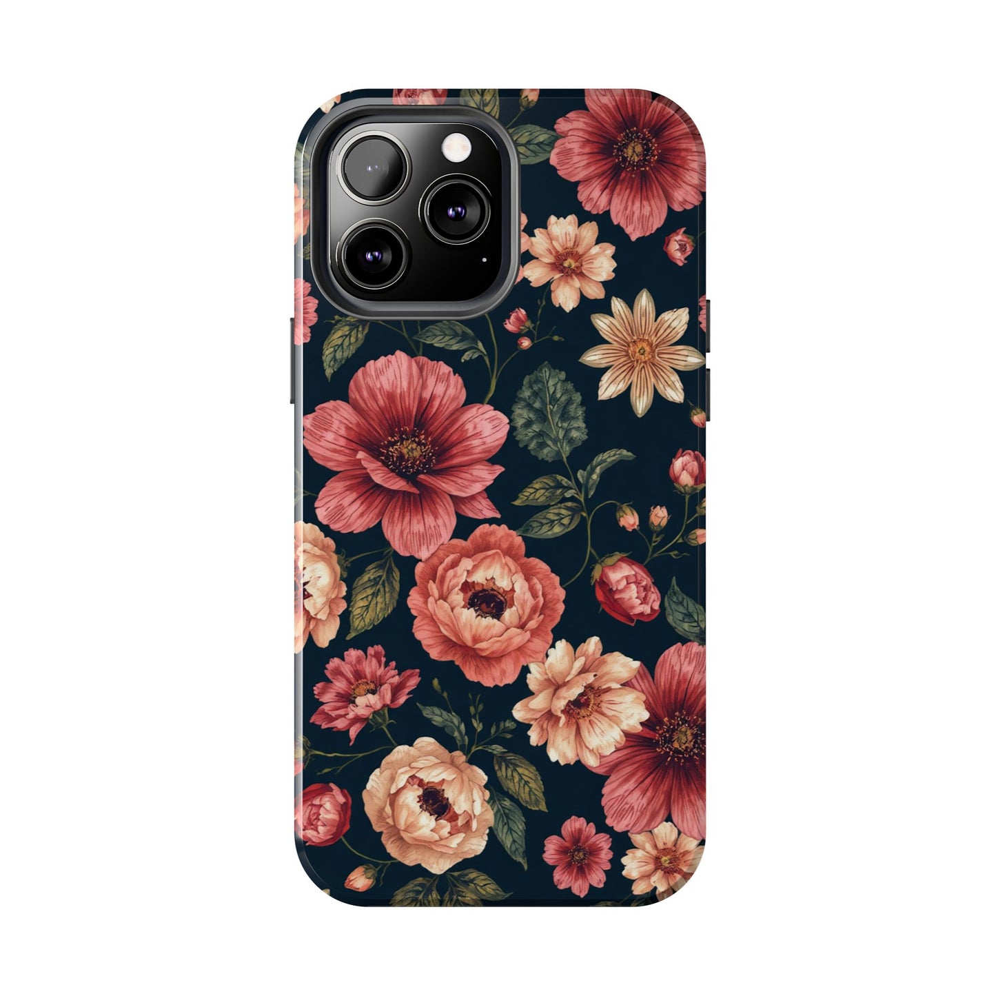 Spring Power! Floral Tough Phone Case - Durable Protection with Elegant Flower Design - for iPhone
