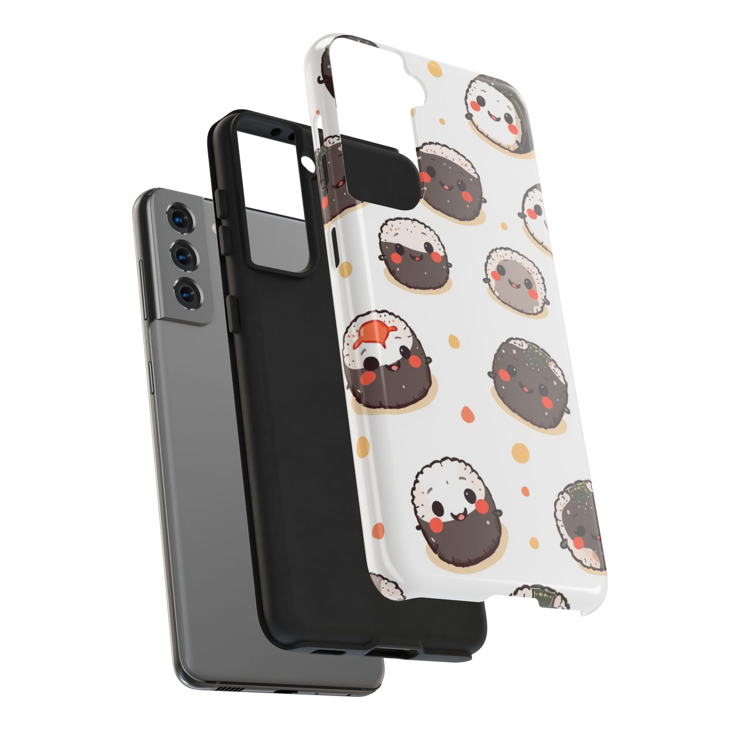 Cute Sushi Tough Phone Case - Kawaii Design for Food Lovers