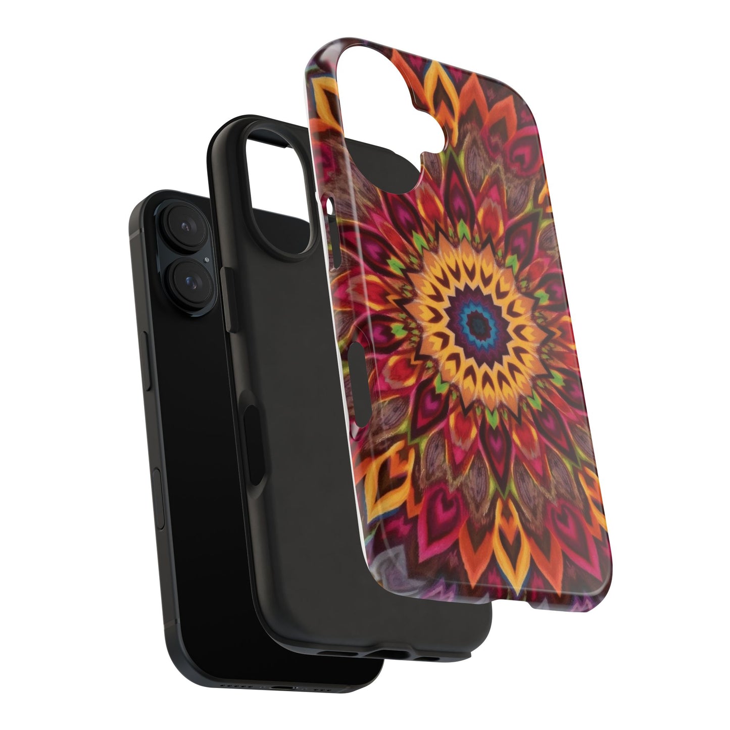 Vibrant Floral Mandala Tough Phone Case | Stylish and Durable Protection - for iPhone