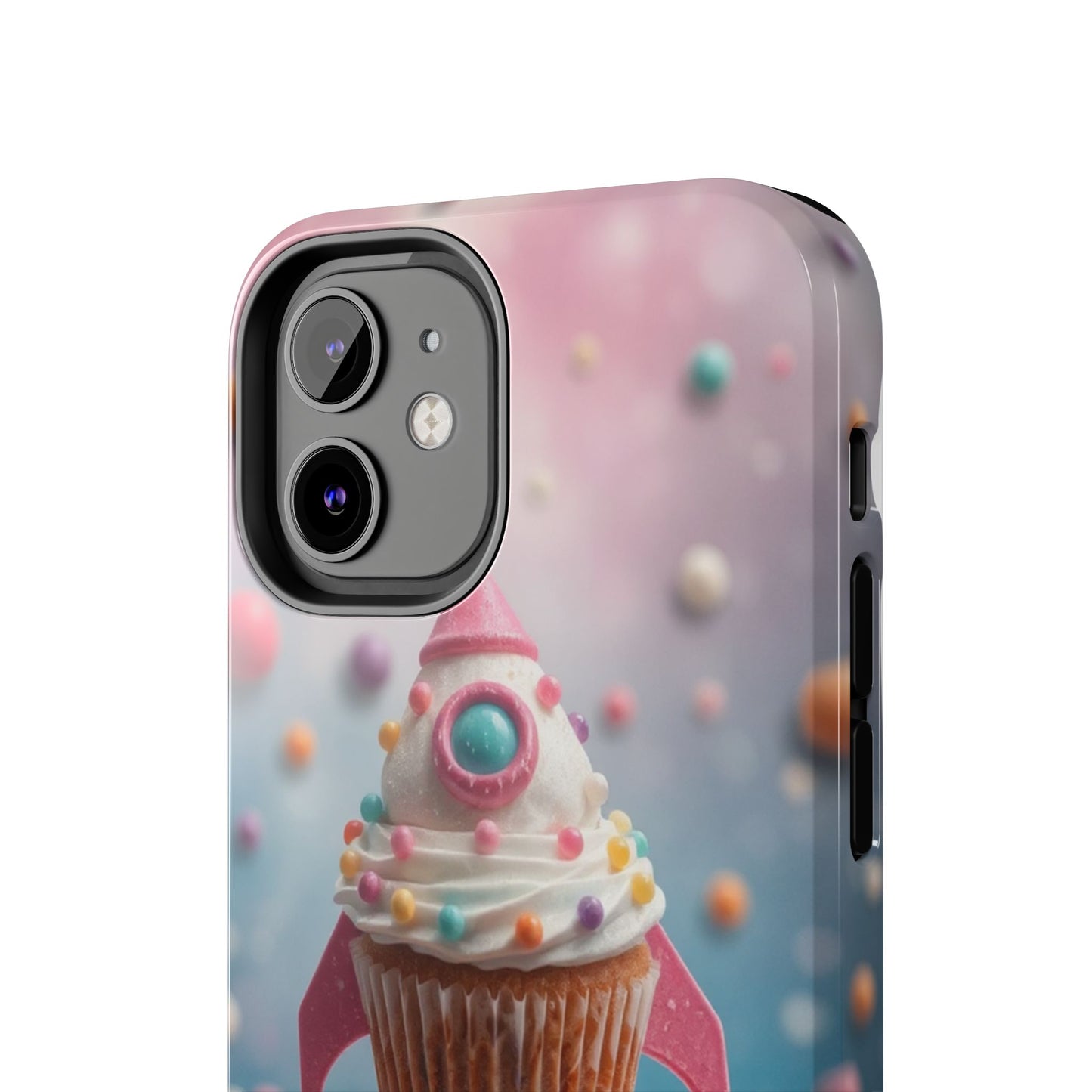 Whimsical Rocket Cupcake Phone Case - Fun Protective Case for Kids and Teens