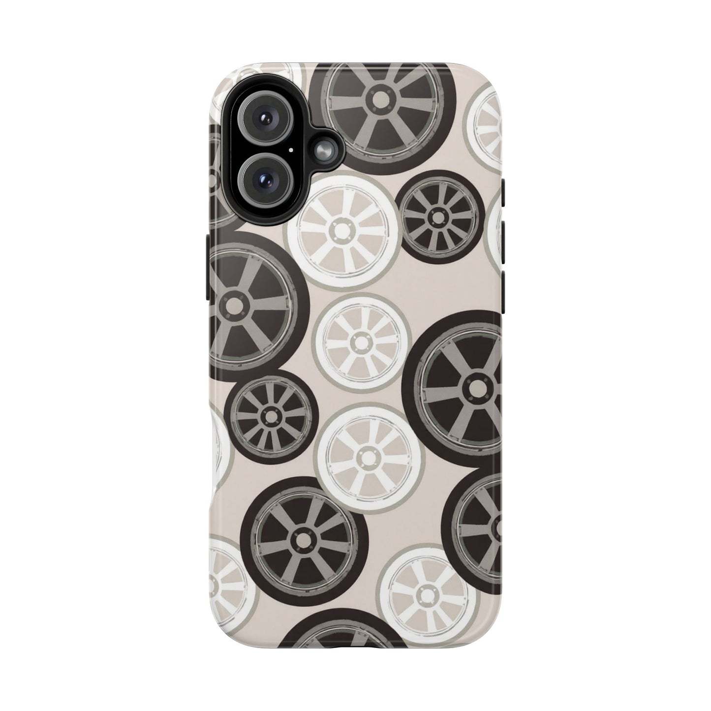 Racing Wheel Design Tough Phone Case – Durable Protection for Automotive Enthusiasts