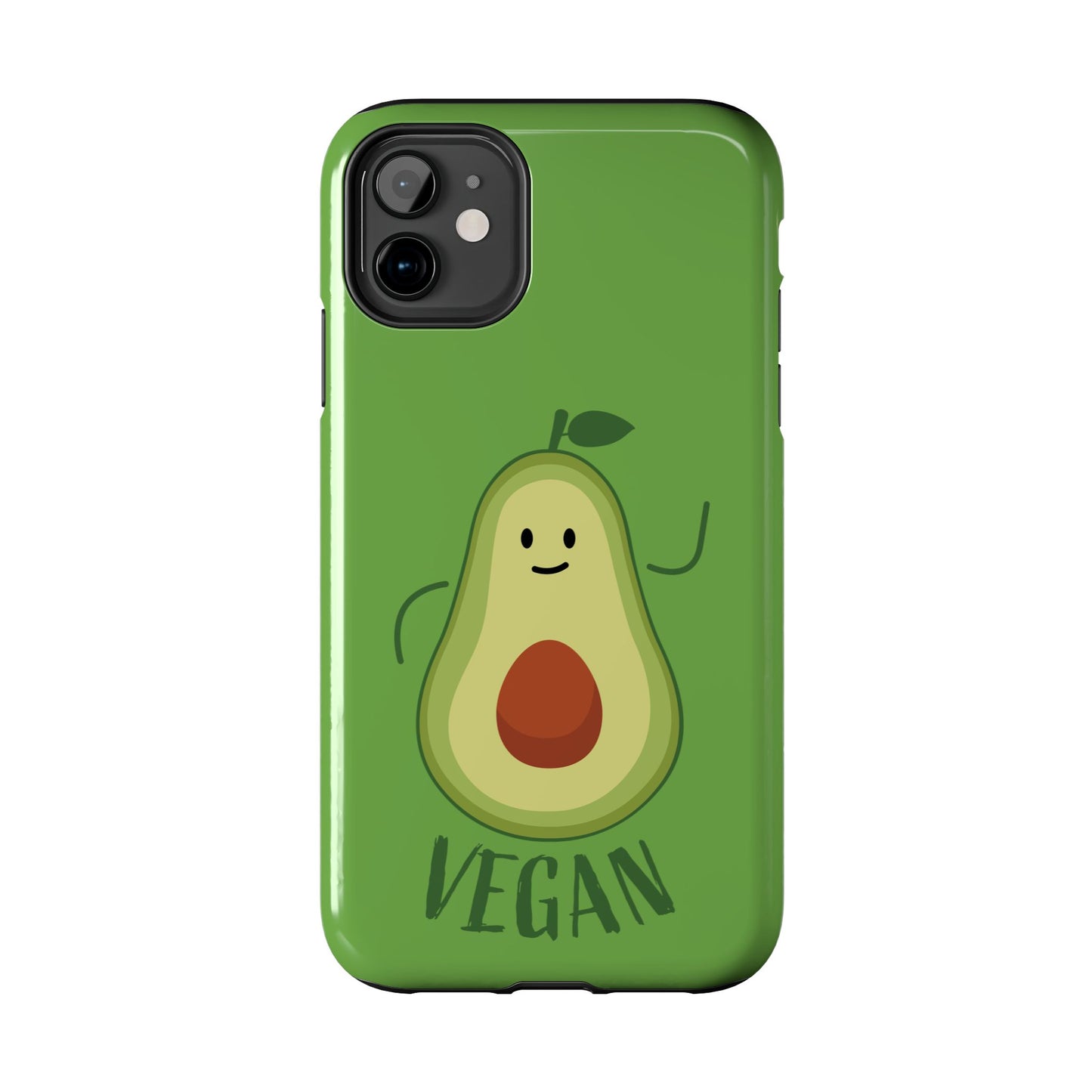 Vegan Avocado Tough Phone Case - Cute & Durable Phone Cover - for iPhone