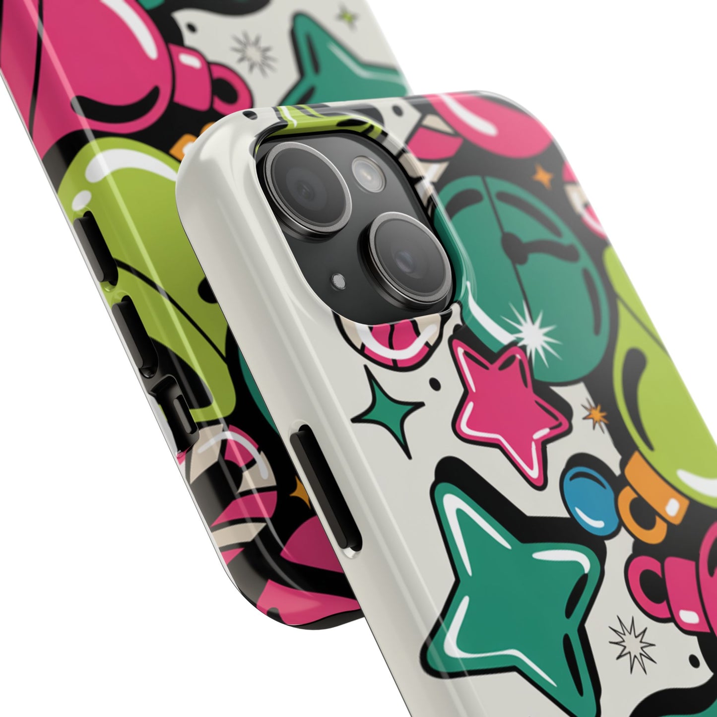 Retro 90's Colorful Bell Pattern Tough Phone Case for iPhones