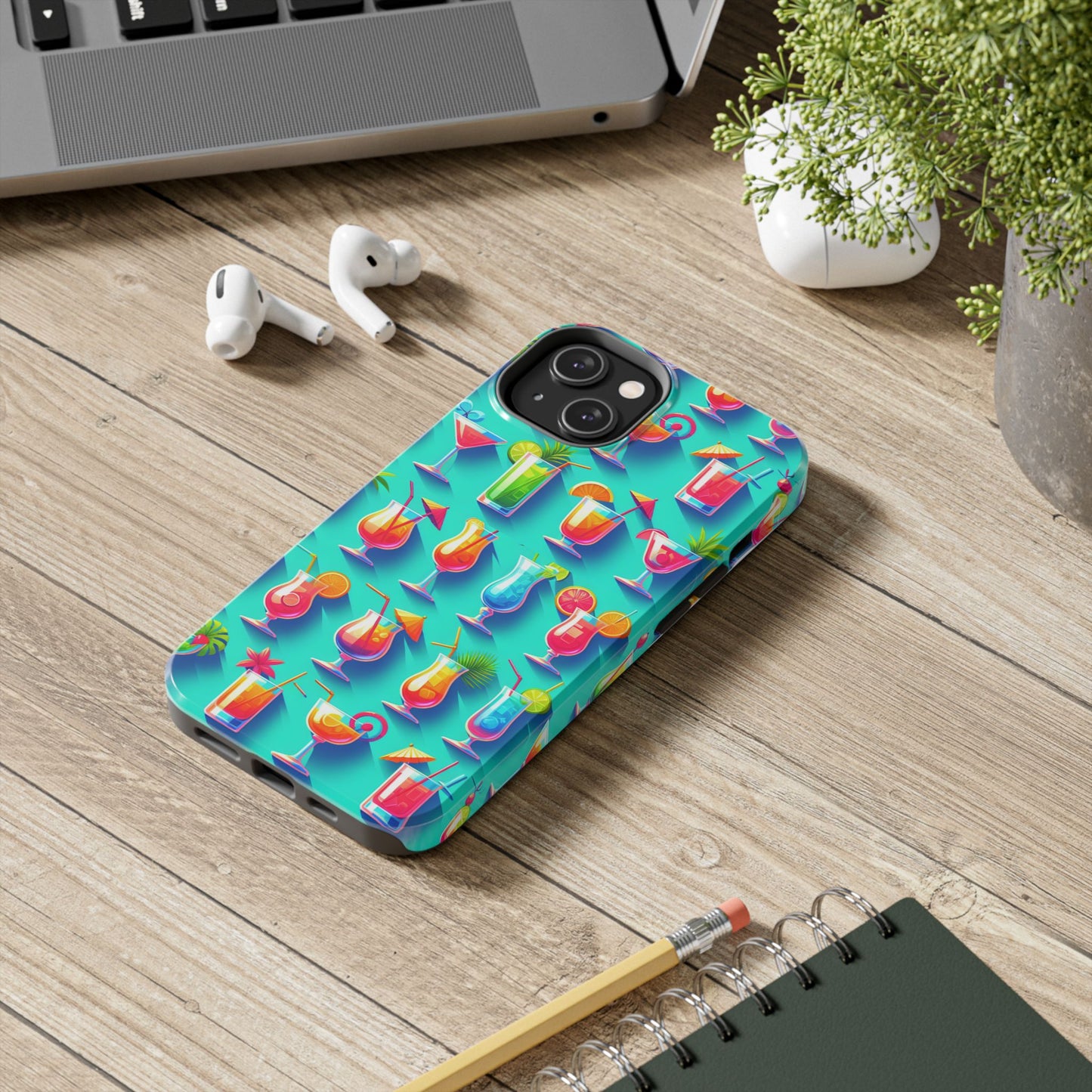 Cocktail Party Phone Case - Fun & Colorful Design for Summer Vibes - for iPhone