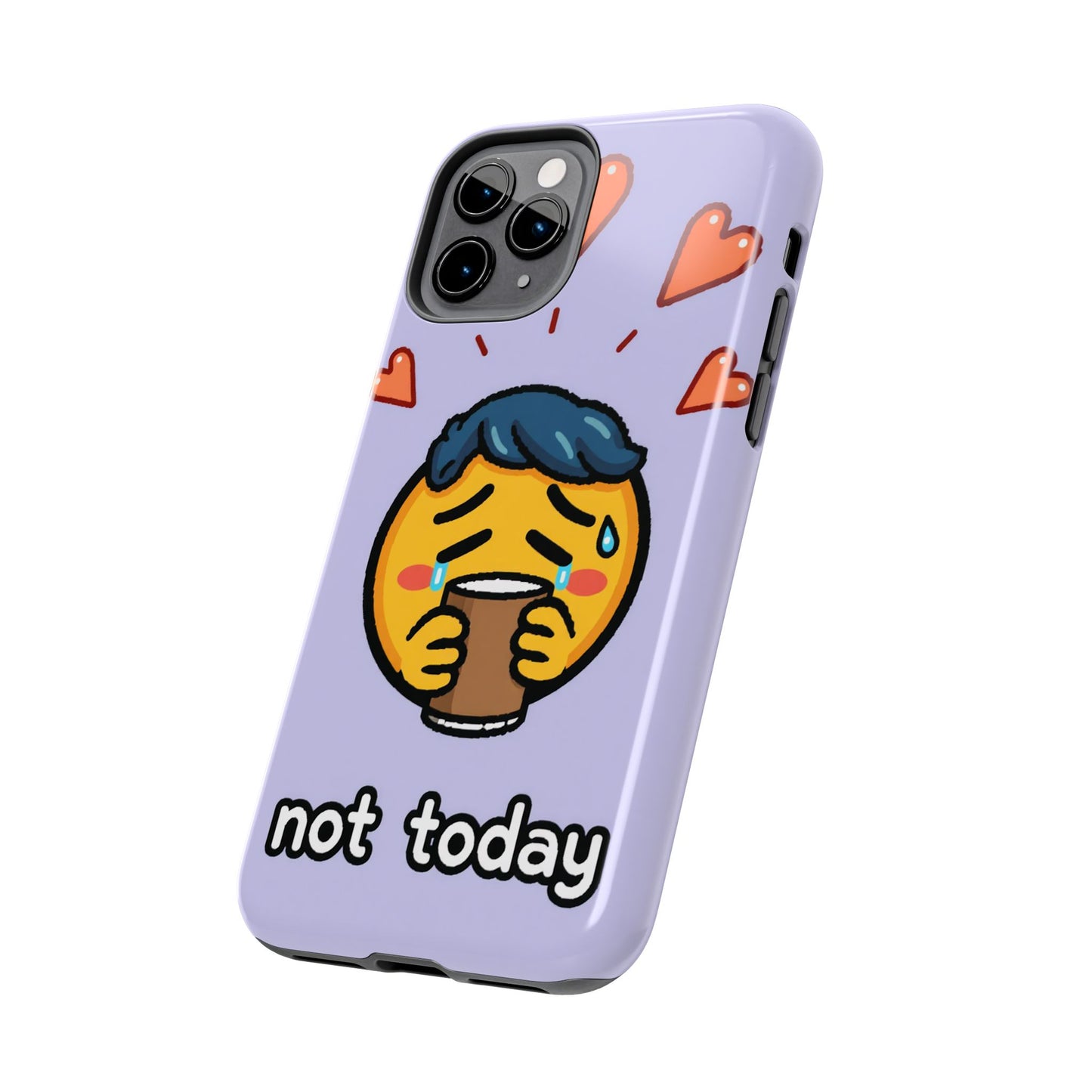 Cute Tough Phone Case - 'Not Today' Emoji Design