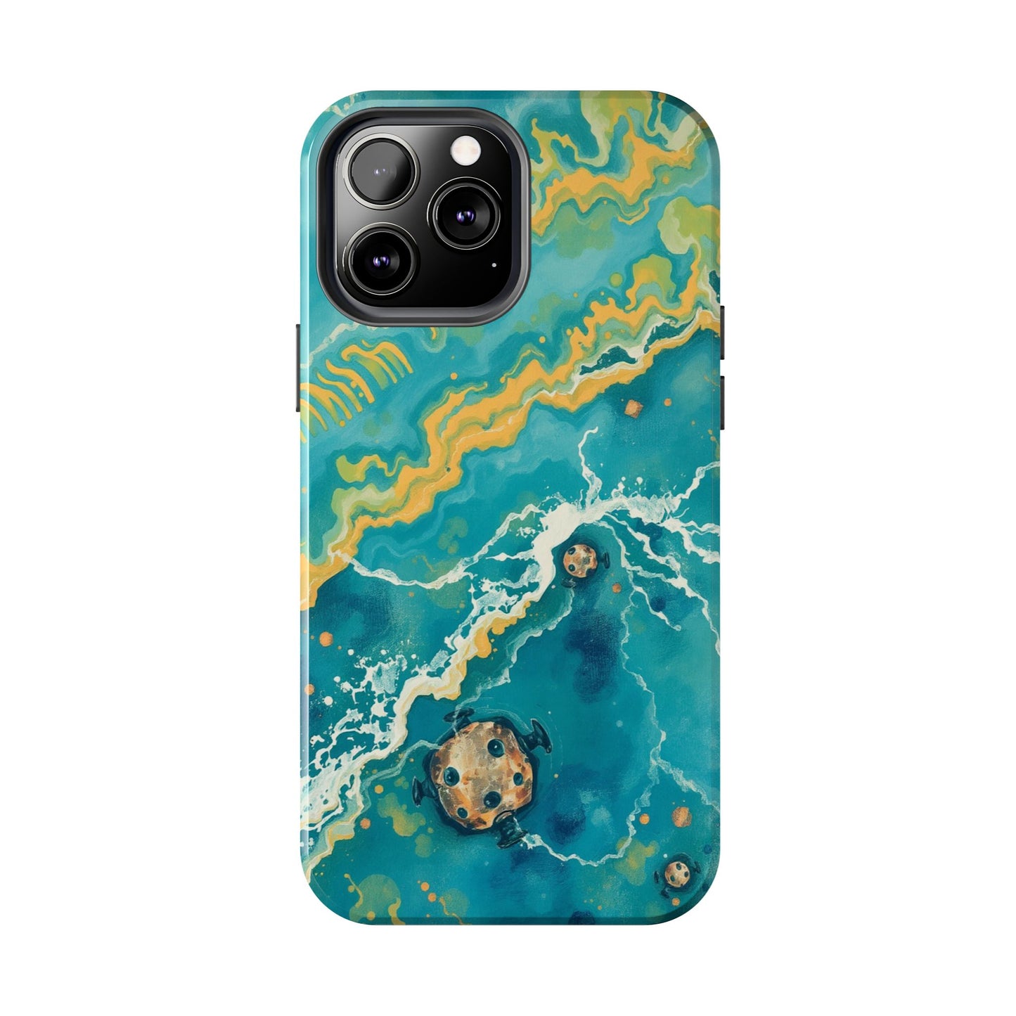 Ocean Wave Tough Phone Case – Durable Protection with Abstract Art Design