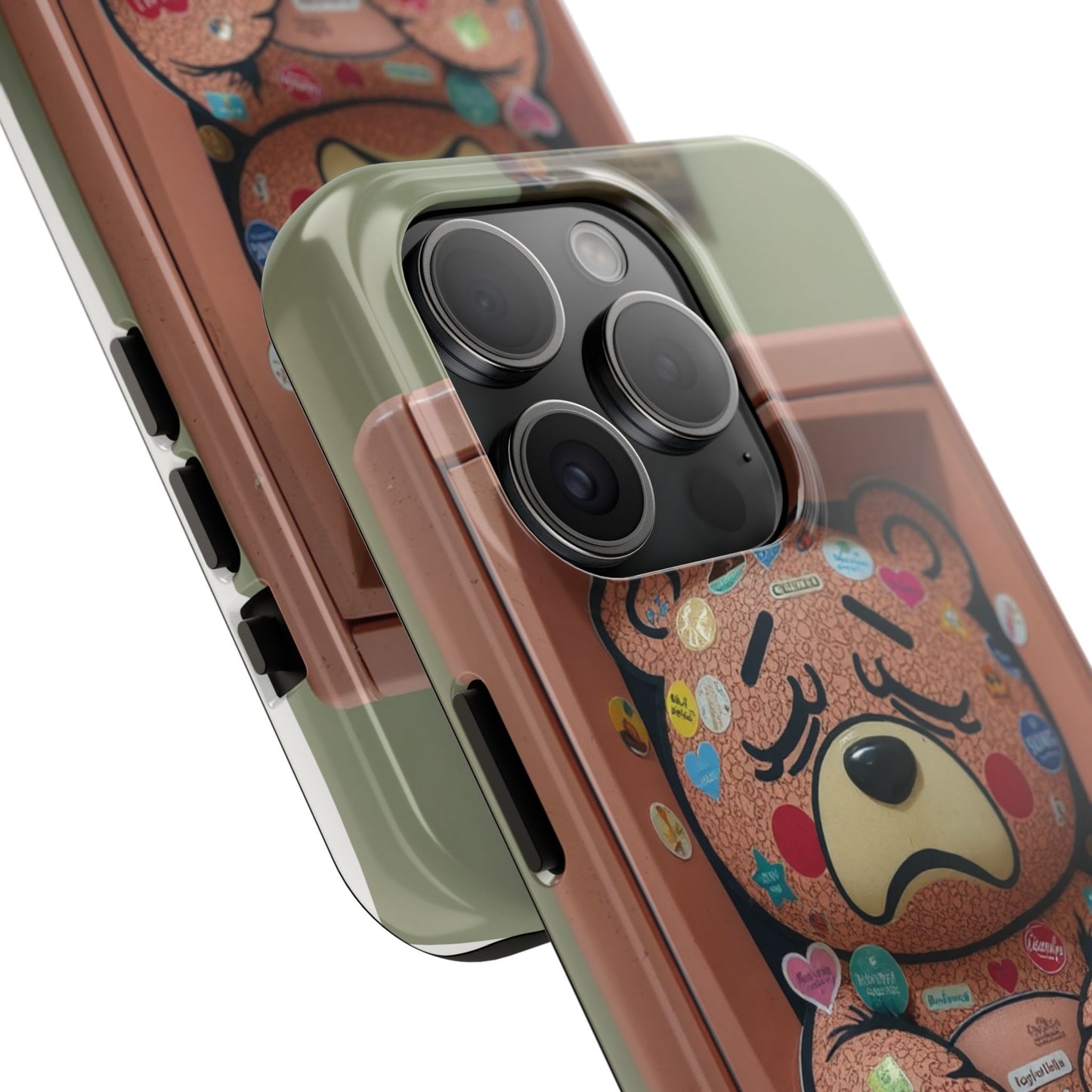 Cute Bear Tough Phone Case - Durable Protection with Fun Design