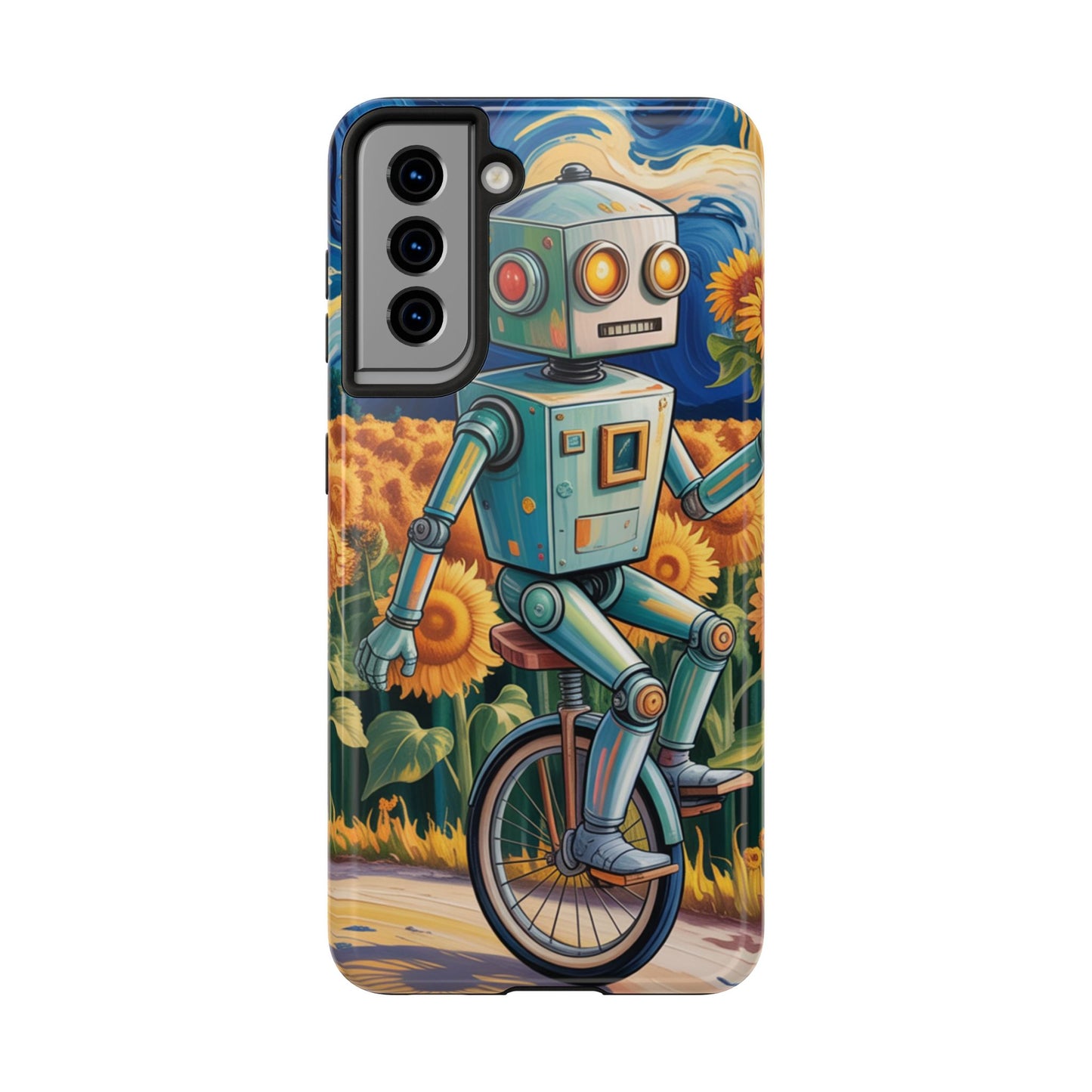Robot Cycle Tough Phone Case - Durable & Unique Design