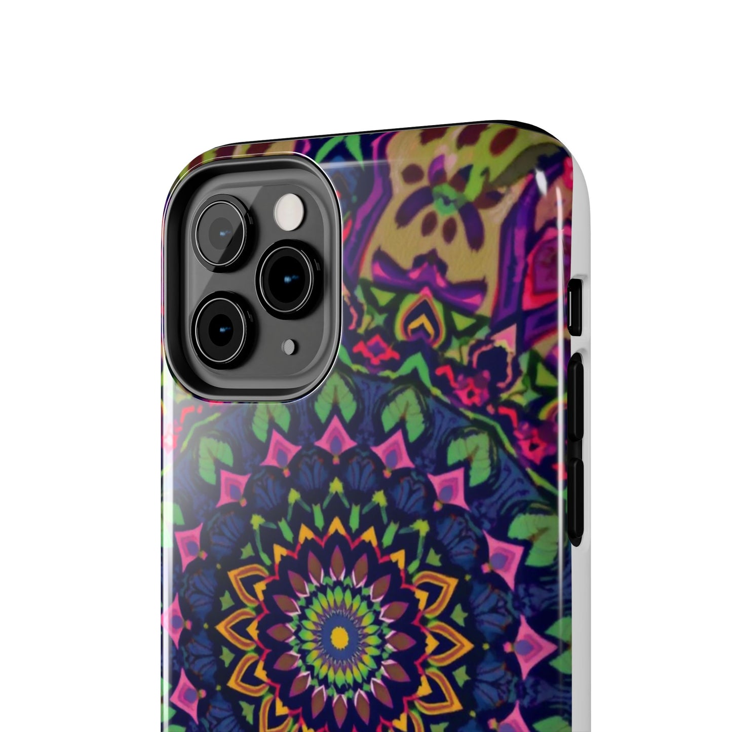 Vibrant Mandala Tough Phone Case - Colorful, Purple Fusion, Durable Protection for Your Device - for iPhone