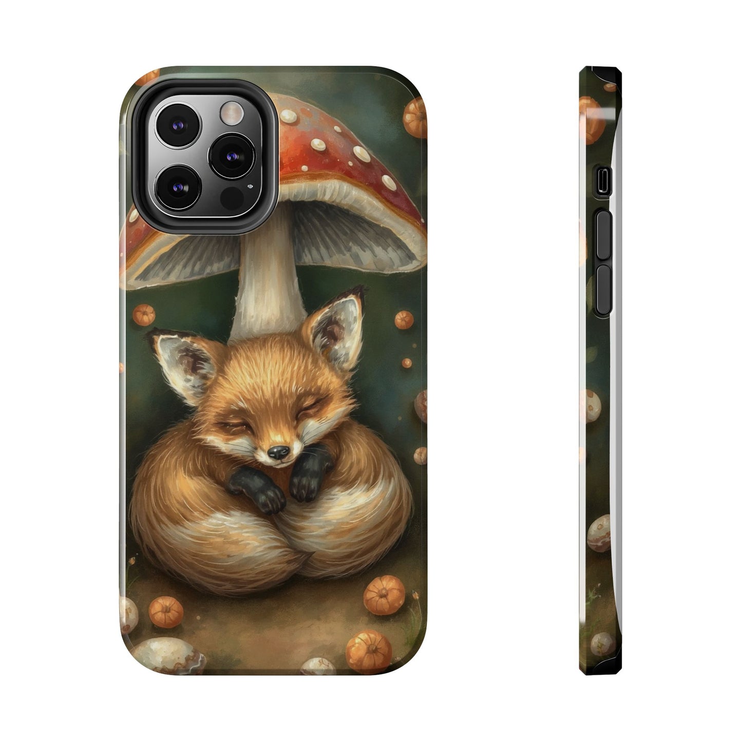 Cute Fox & Mushroom Phone Case - Tough Protective Cover