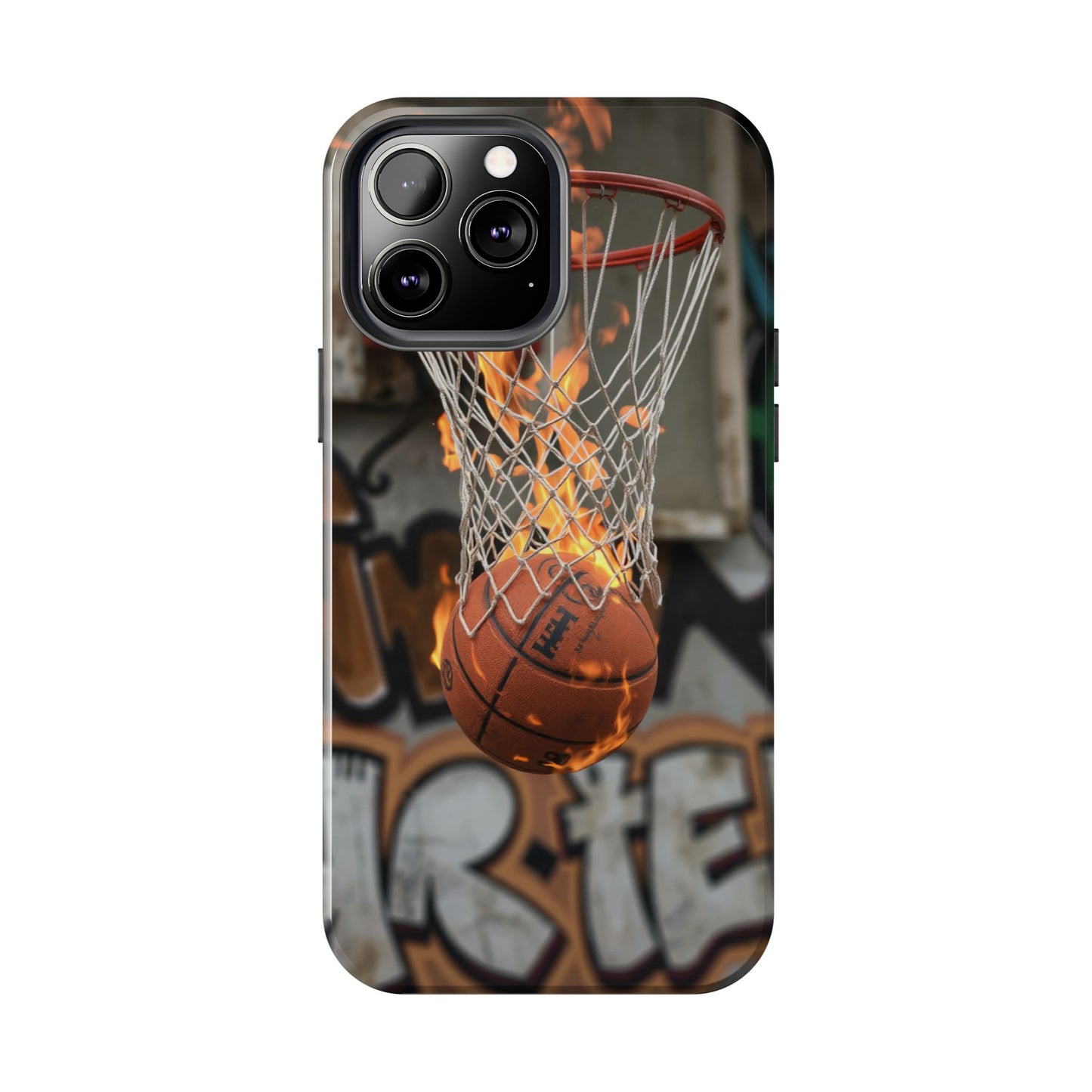Fire Basketball Tough Phone Case - Durable Sporty Design for Athletes & Fans