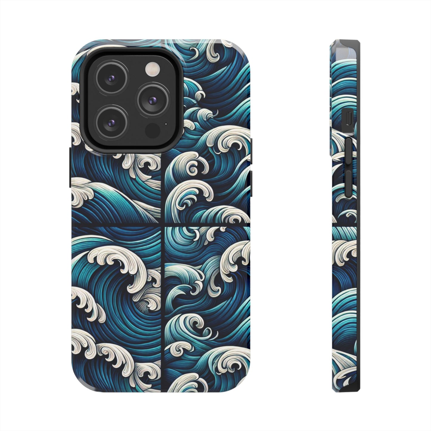 Ocean Waves Tough Phone Case - Durable Protection with Artistic Design - for iPhone