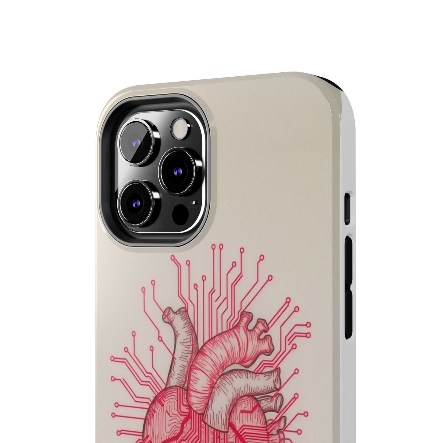 Heart Circuit Tough Phone Case – Unique Tech-Inspired Design for Tech Lovers